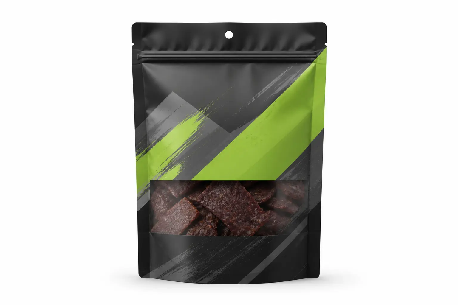 Conventional beef jerky stand up pouch with zipper and seal-clearance review