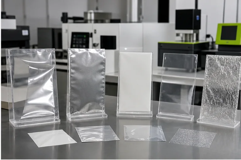 Flexible film laboratory samples prepared for oxygen and water vapor transmission tests