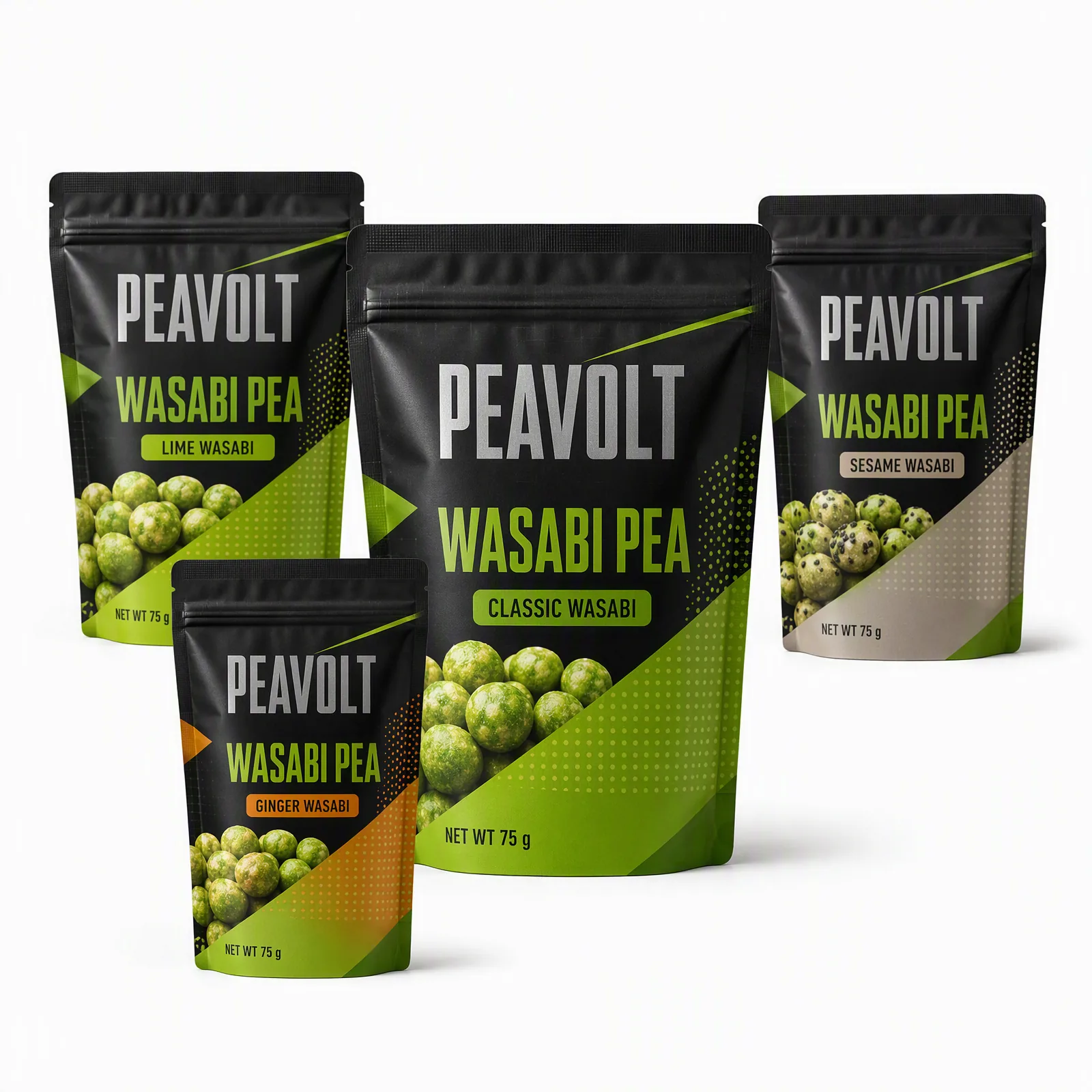 StandPouchy wasabi pea pouch artwork reference
