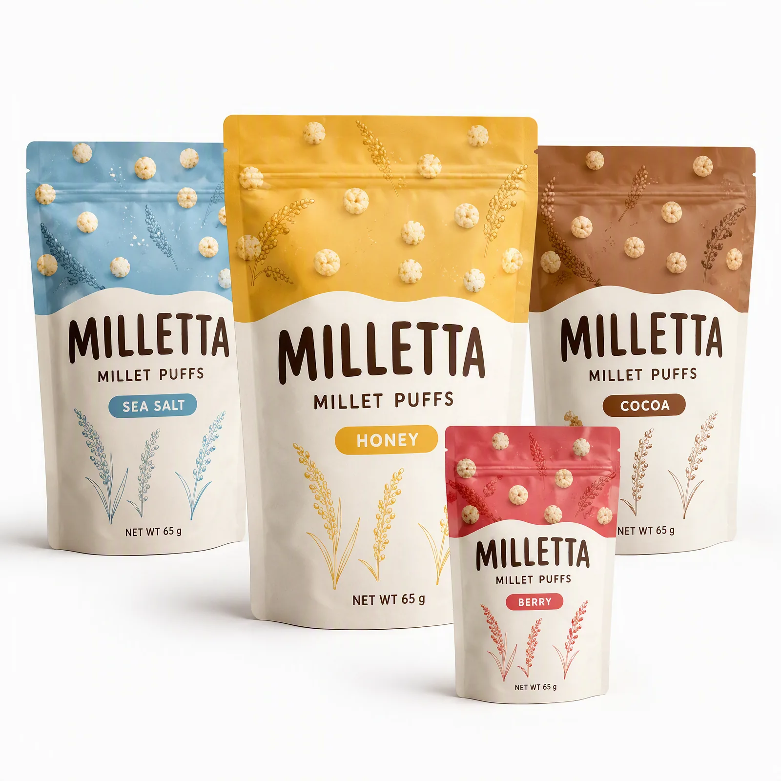 millet puffs pouch artwork SP-SN338