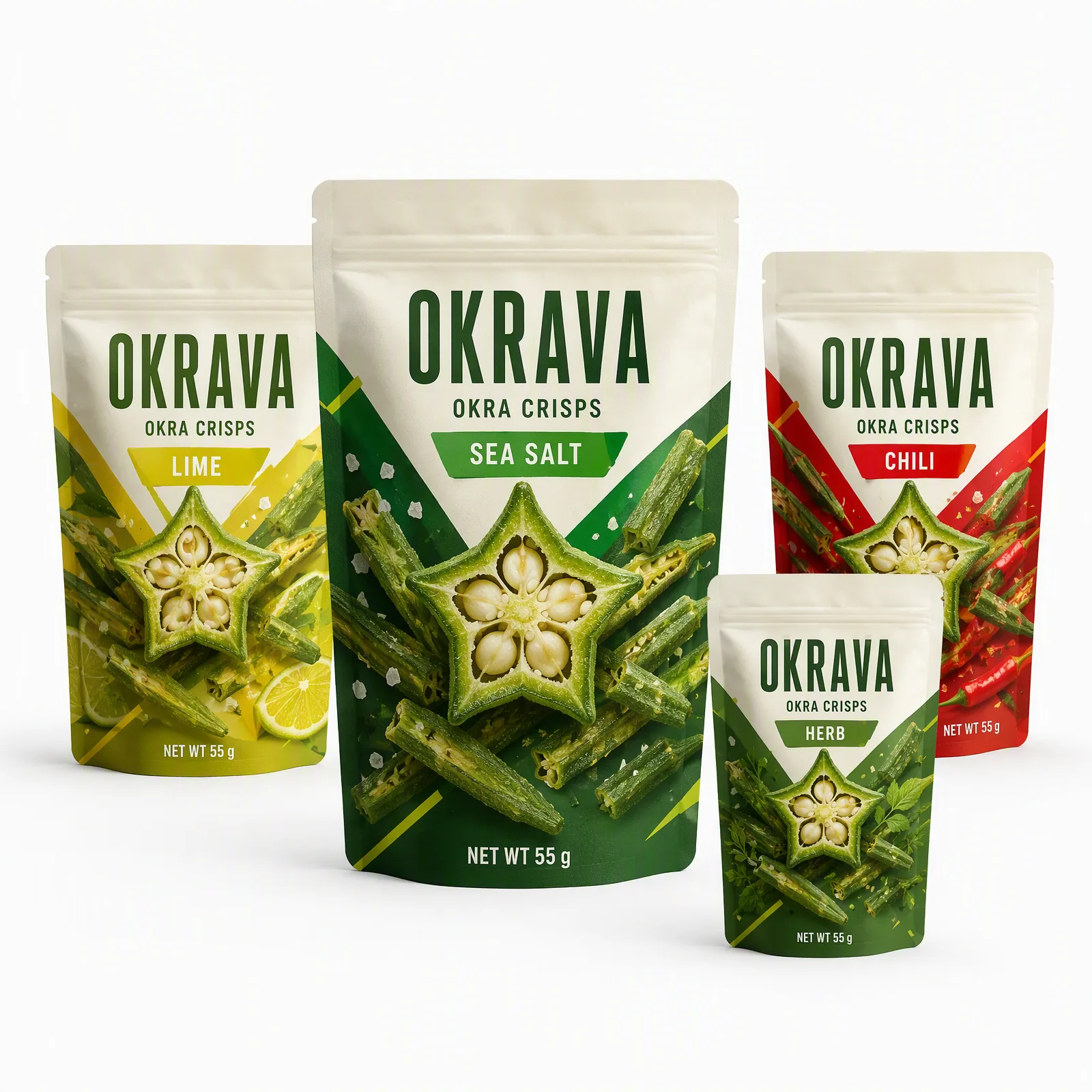 okra crisps pouch artwork SP-SN350