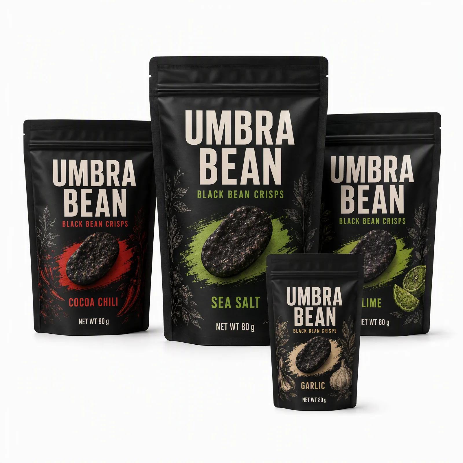 black bean crisps pouch artwork SP-SN359