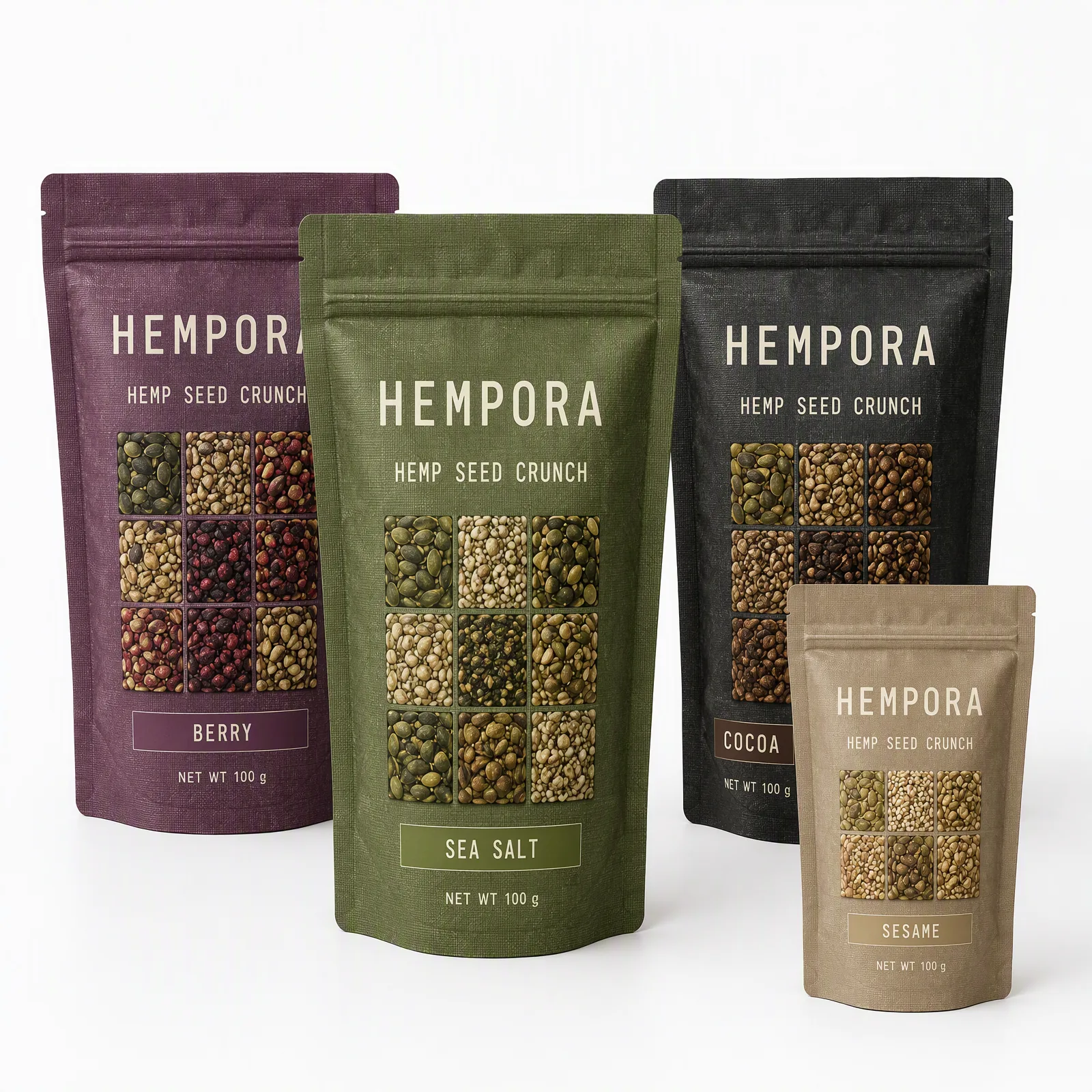 hemp seed crunch pouch artwork SP-SN367