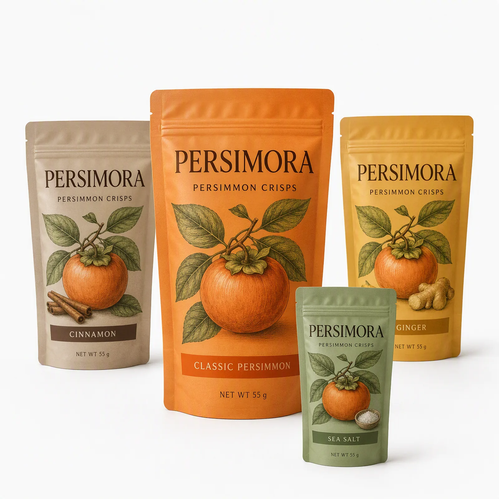 persimmon crisps pouch artwork SP-SN379