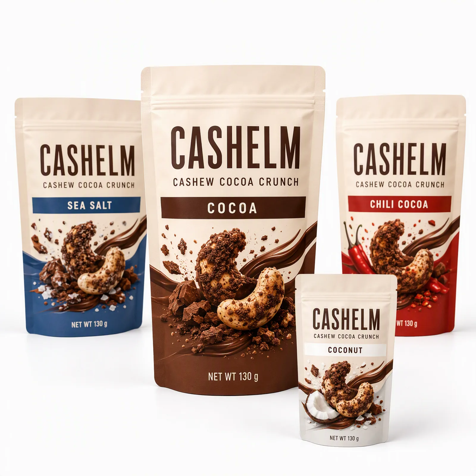 cashew cocoa crunch pouch artwork SP-SN389