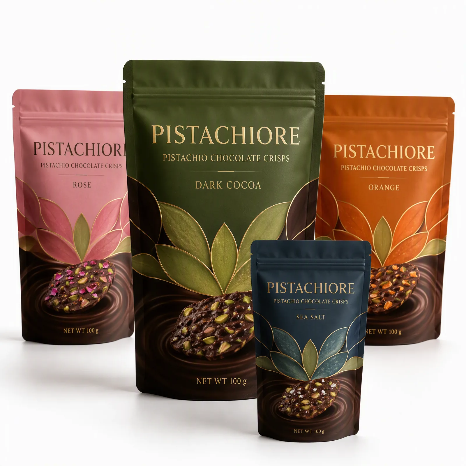 pistachio chocolate crisps pouch artwork SP-SN392