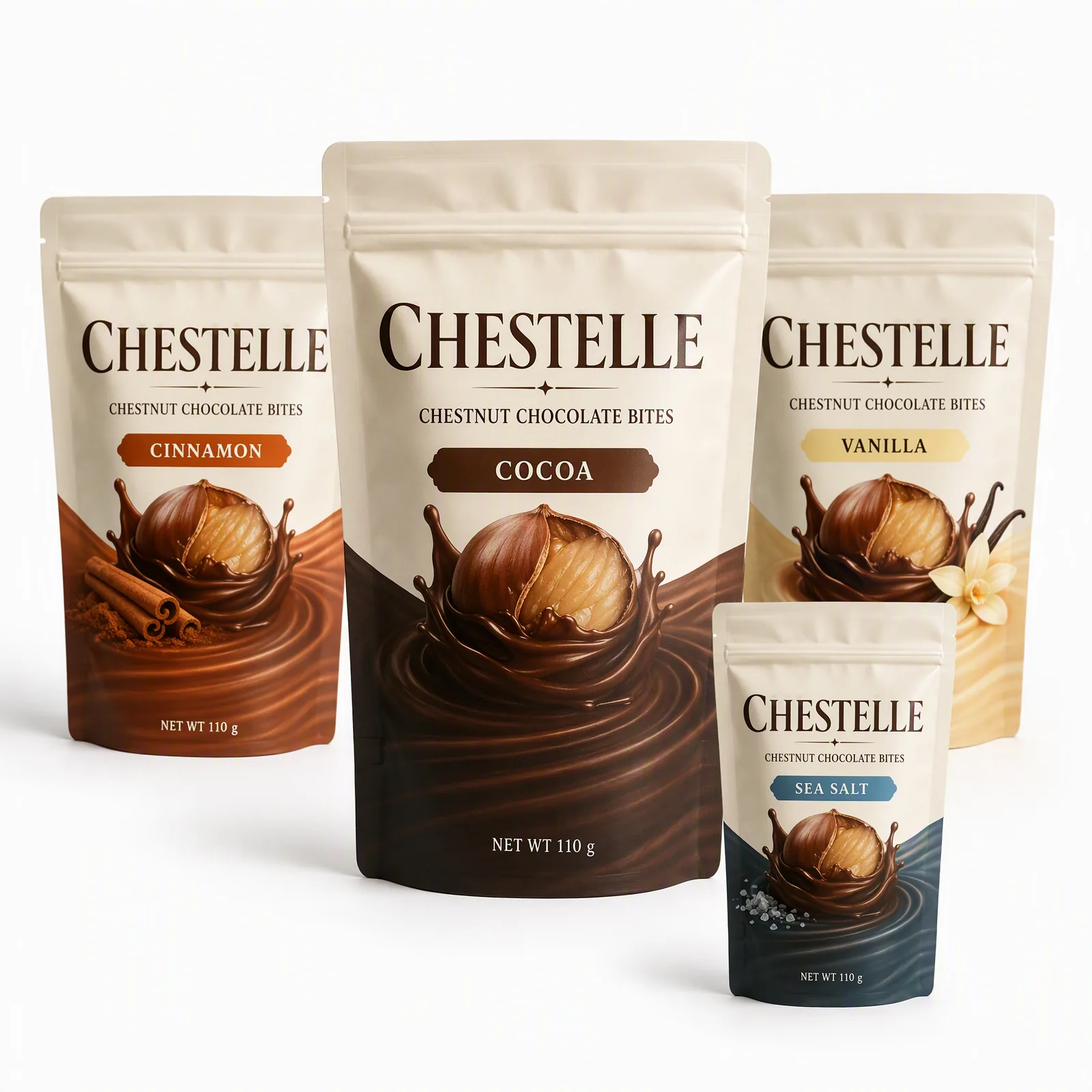 chestnut chocolate bites pouch artwork SP-SN393
