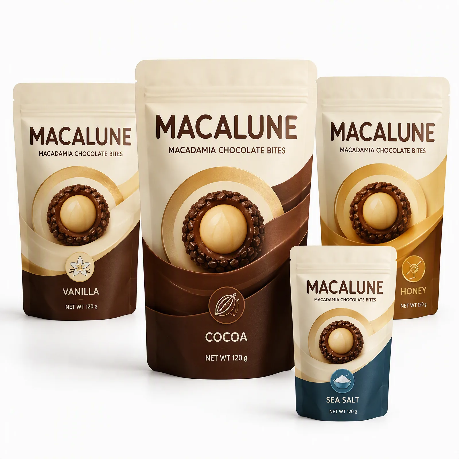 macadamia chocolate bites pouch artwork SP-SN394