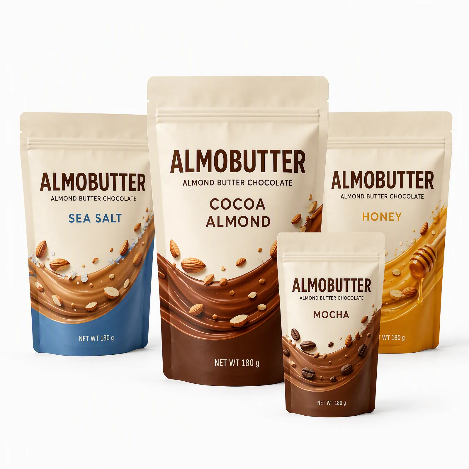 almond butter chocolate bites pouch artwork SP-SN397