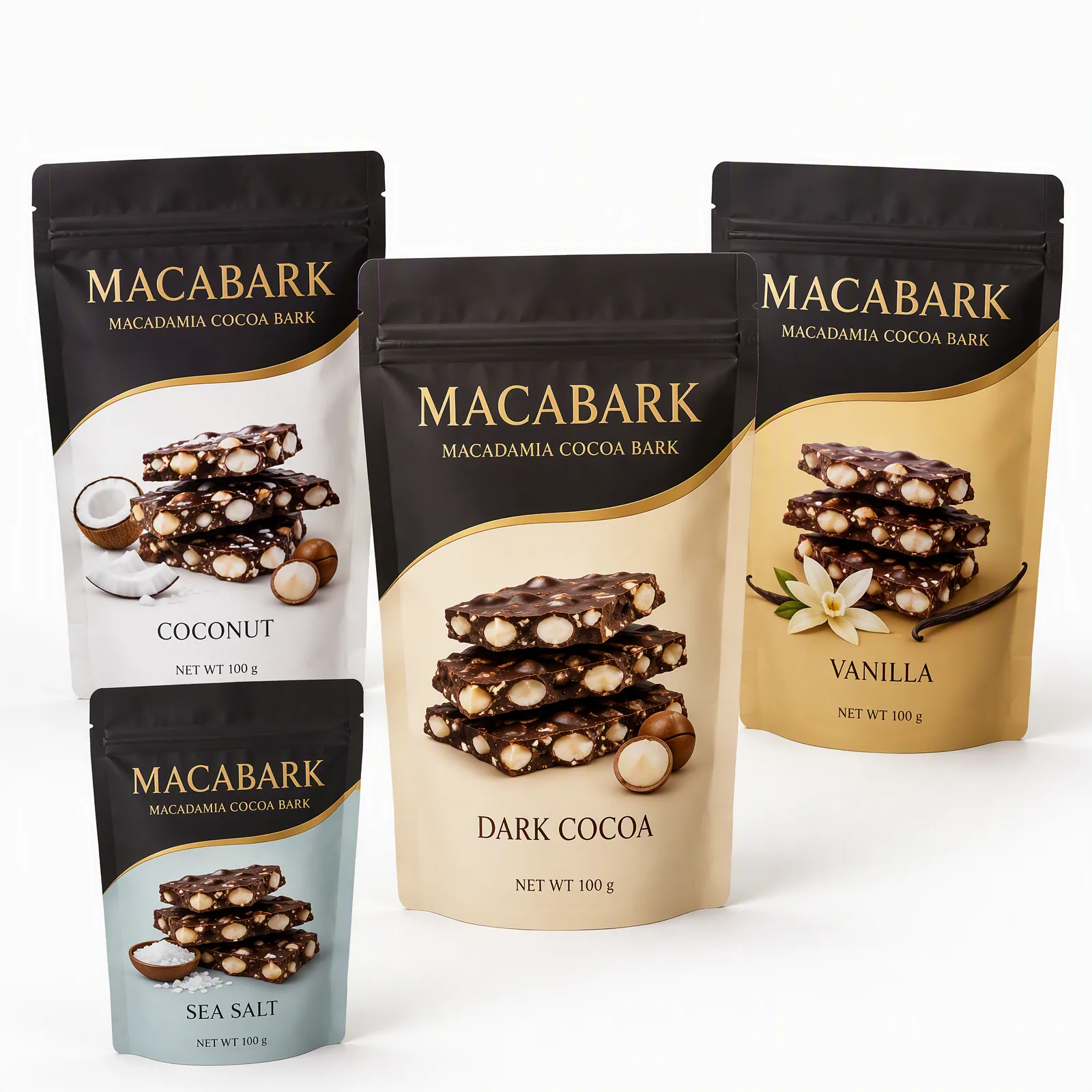 macadamia cocoa bark pouch artwork SP-SN406