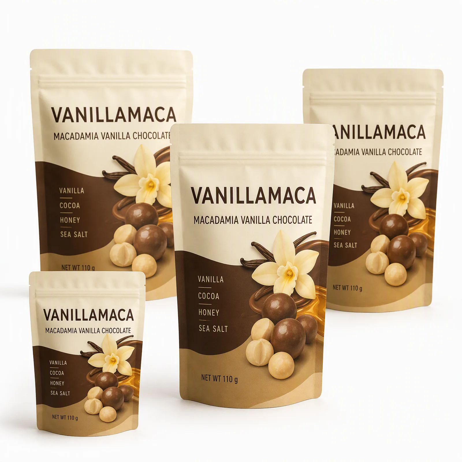 macadamia vanilla chocolate pouch artwork SP-SN414