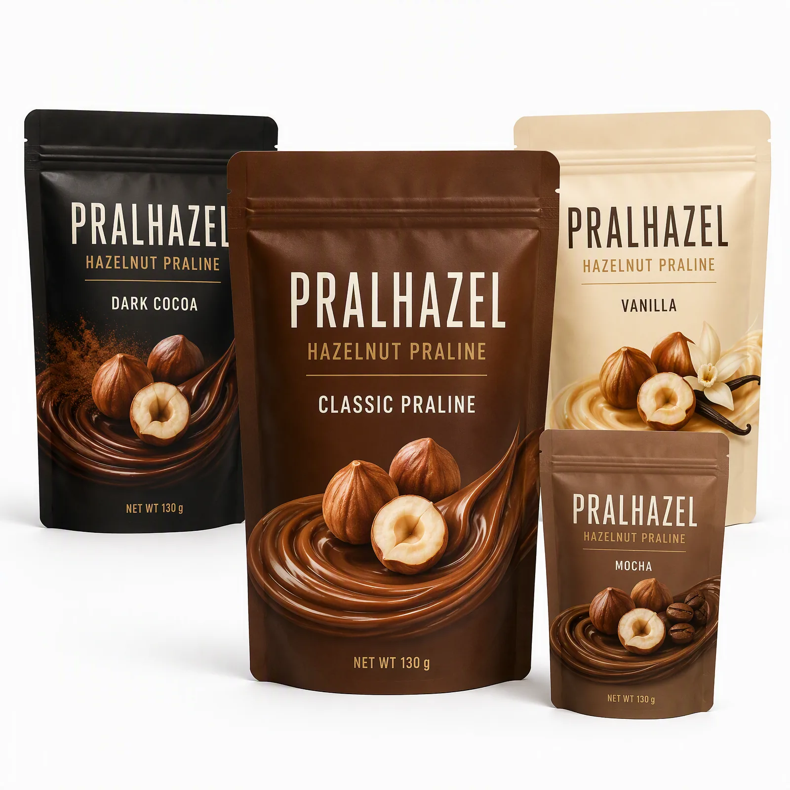 hazelnut praline bites pouch artwork SP-SN418