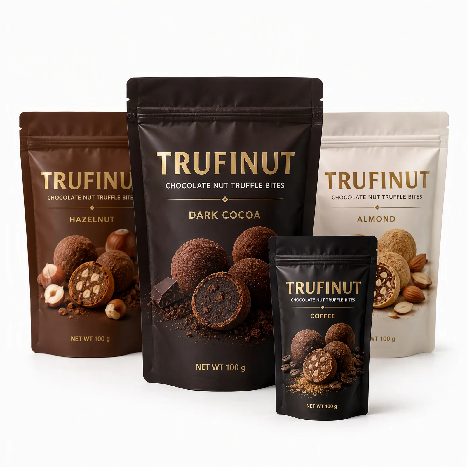 coffee chocolate nut truffle bites pouch artwork SP-SN425
