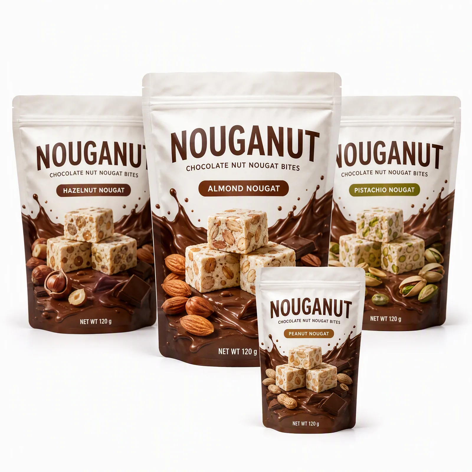 vanilla chocolate nut nougat bites pouch artwork SP-SN426