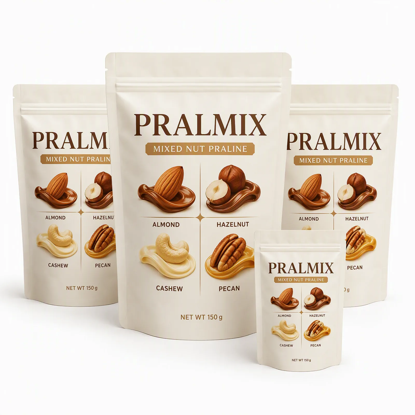 almond hazelnut praline pouch artwork SP-SN427