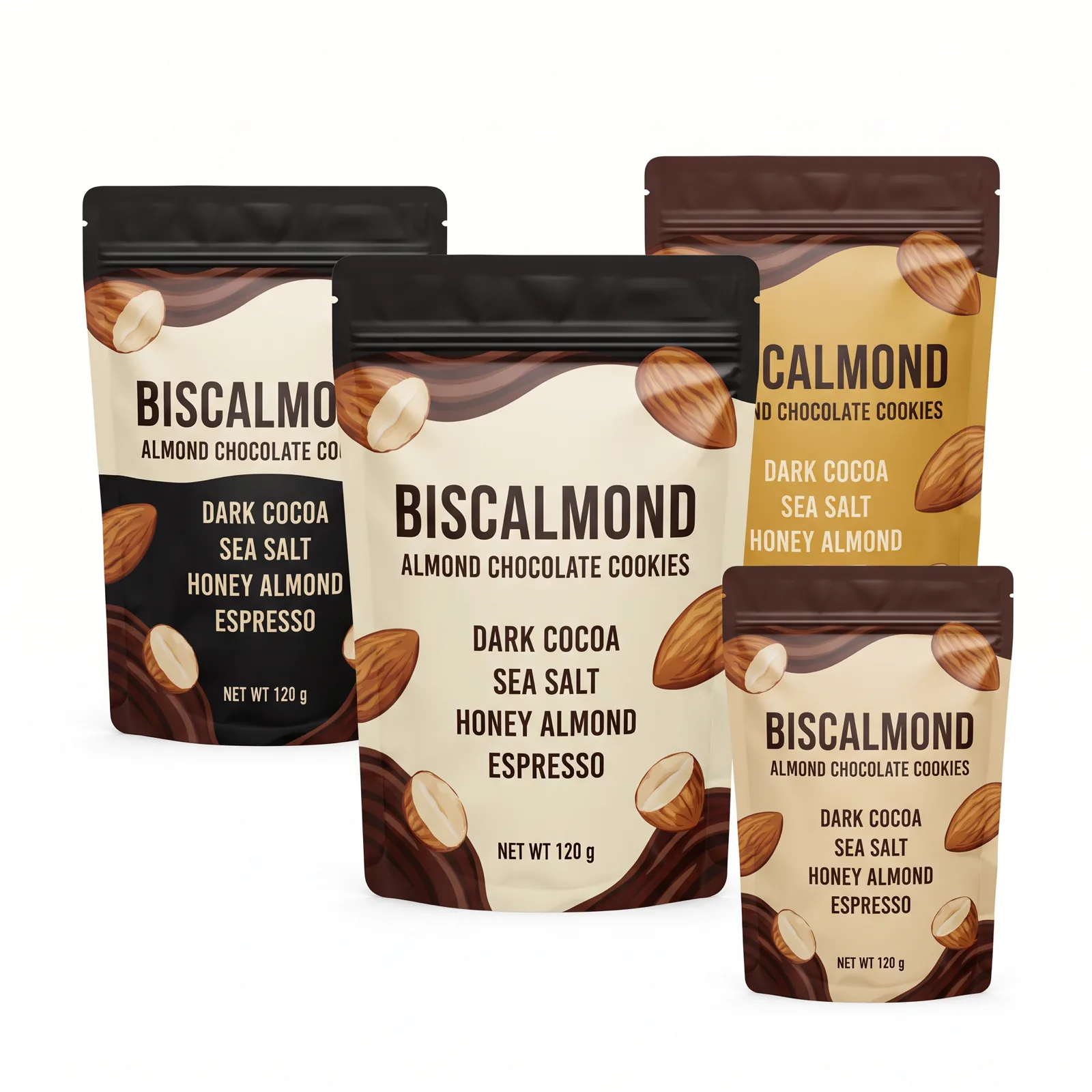 almond chocolate cookies pouch artwork SP-SN428