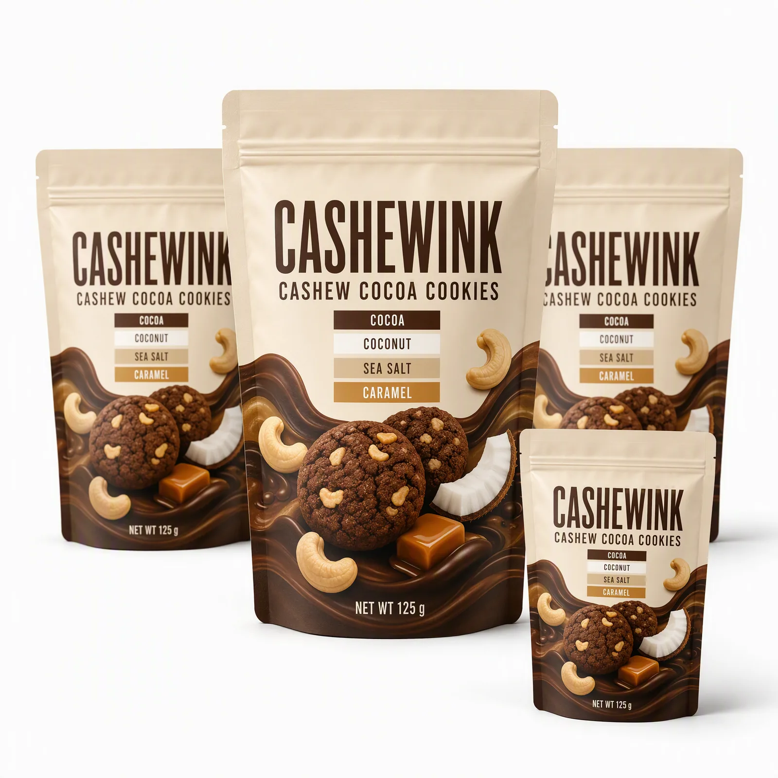 cashew cocoa cookies pouch artwork SP-SN432
