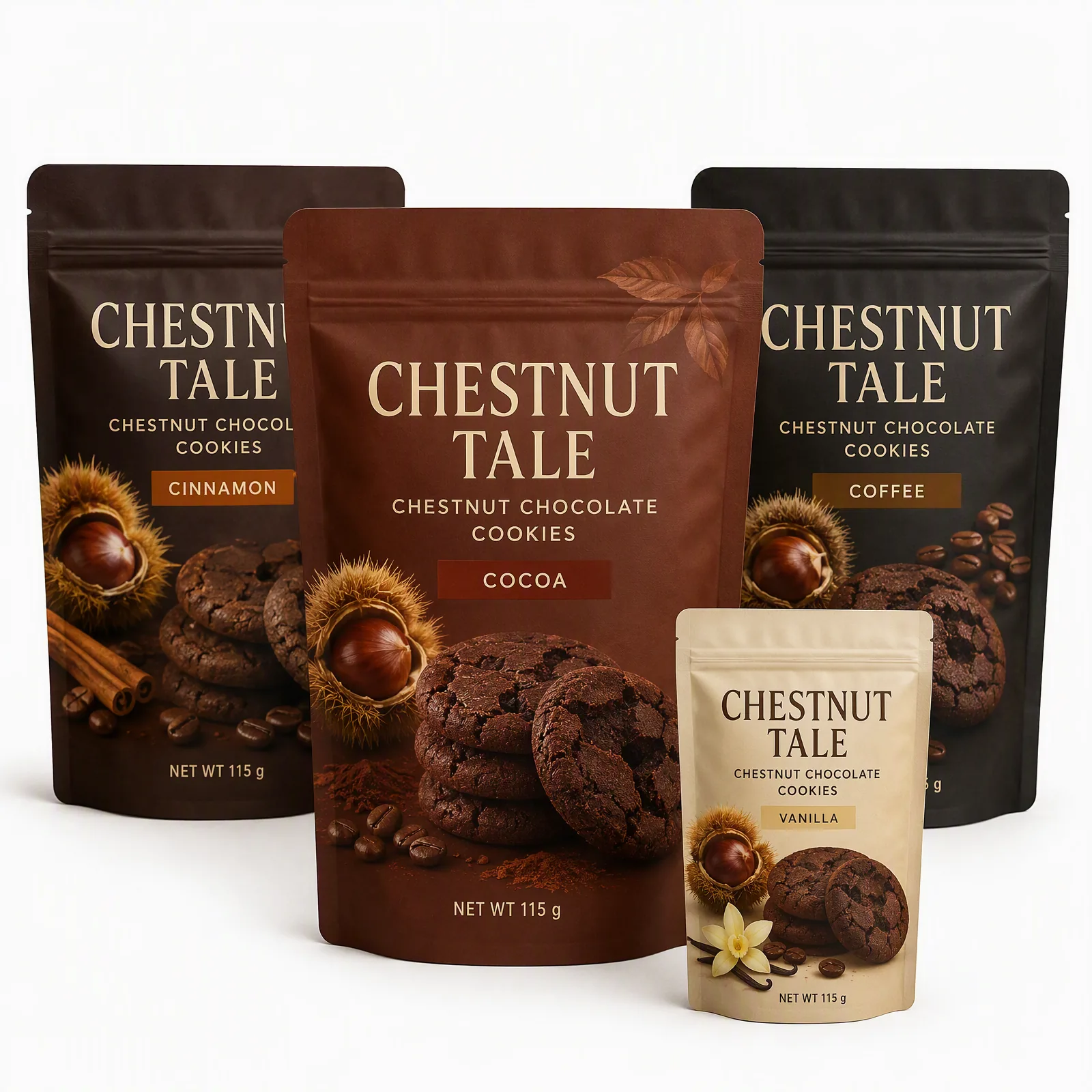 chestnut chocolate cookies pouch artwork SP-SN435