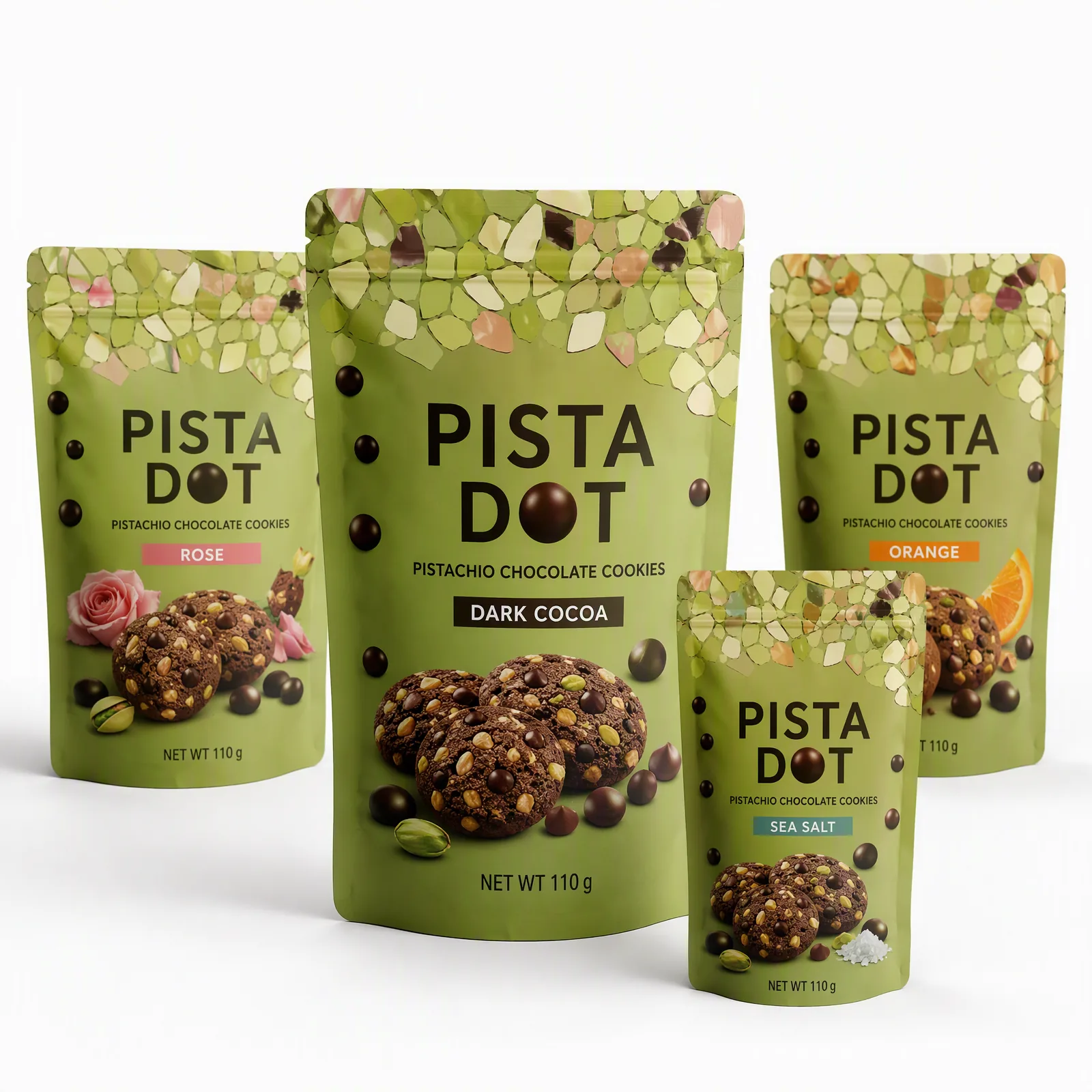 pistachio chocolate cookies pouch artwork SP-SN436
