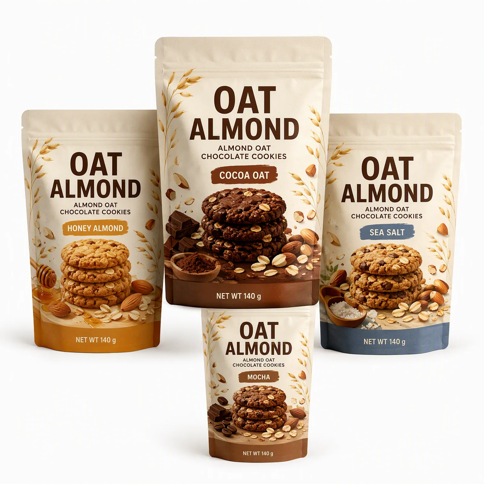 almond oat chocolate cookies pouch artwork SP-SN439