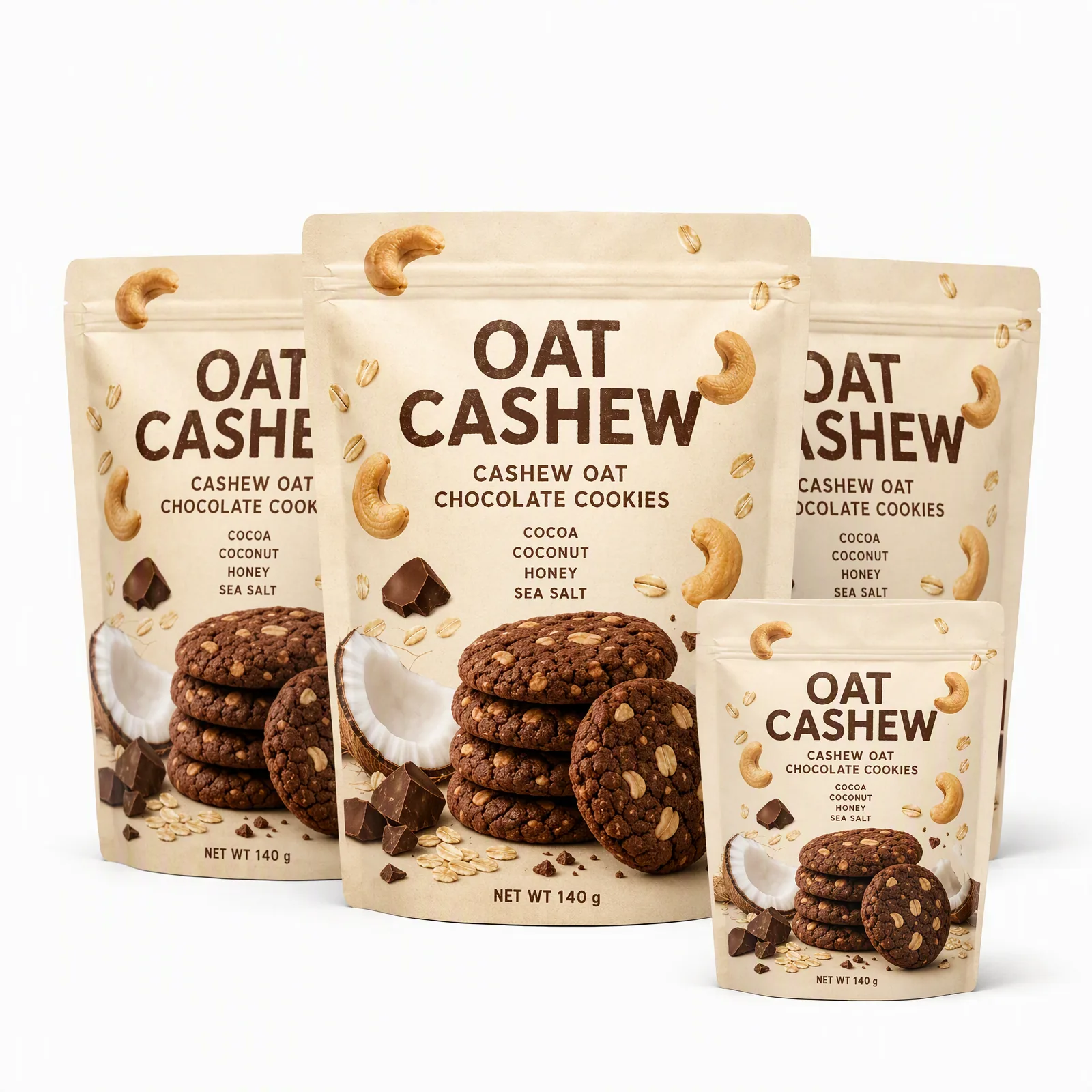 cashew oat chocolate cookies pouch artwork SP-SN441