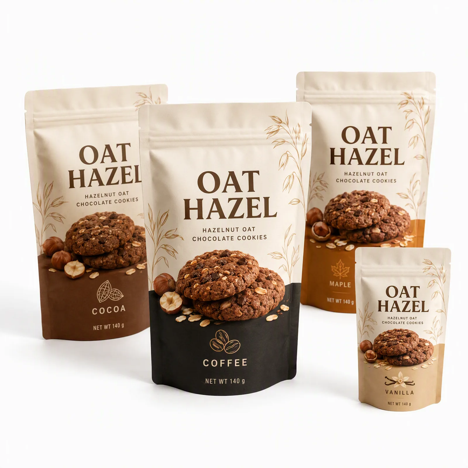 hazelnut oat chocolate cookies pouch artwork SP-SN442