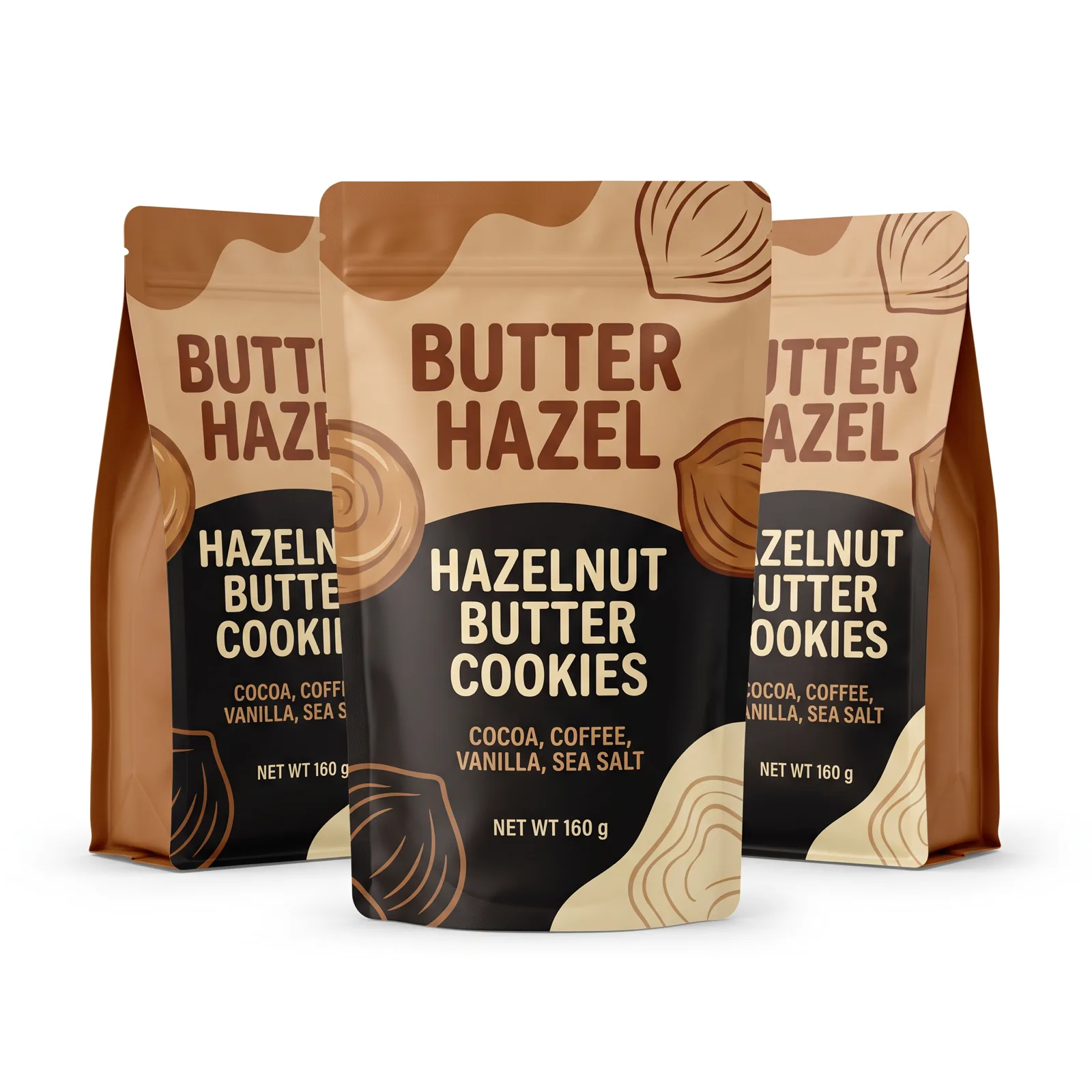 hazelnut butter cookies pouch artwork SP-SN448