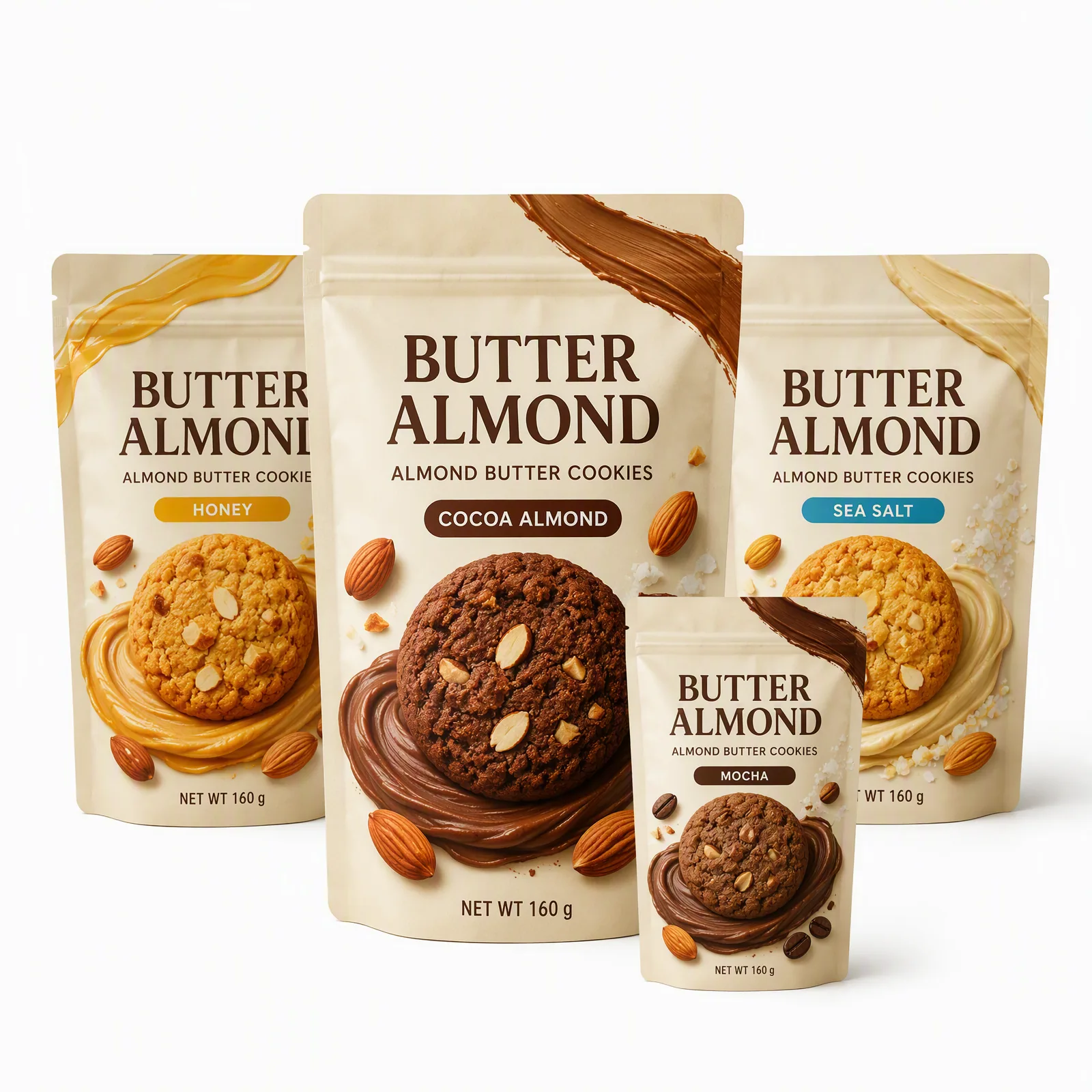 almond butter cookies pouch artwork SP-SN450