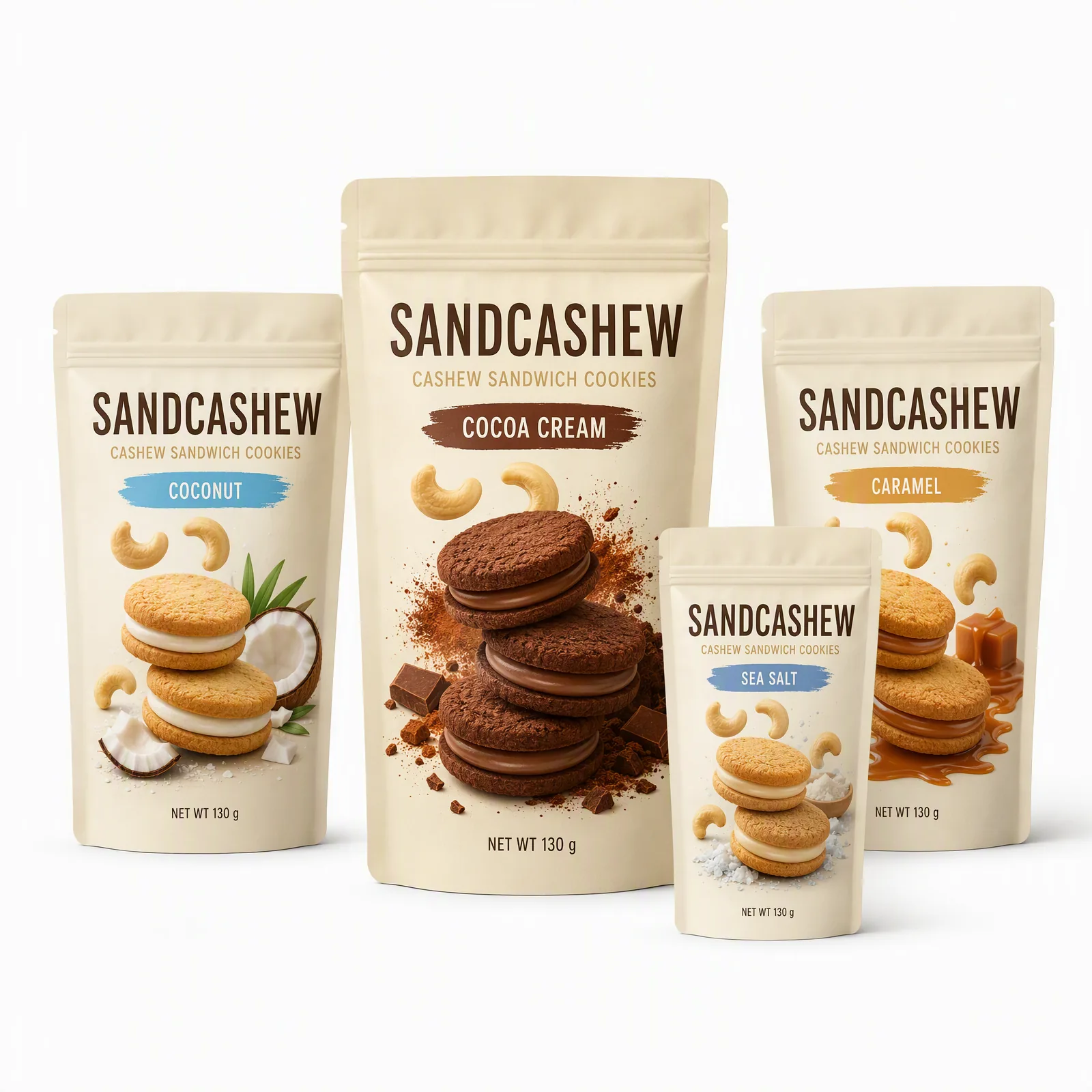 cashew sandwich cookies pouch artwork SP-SN454