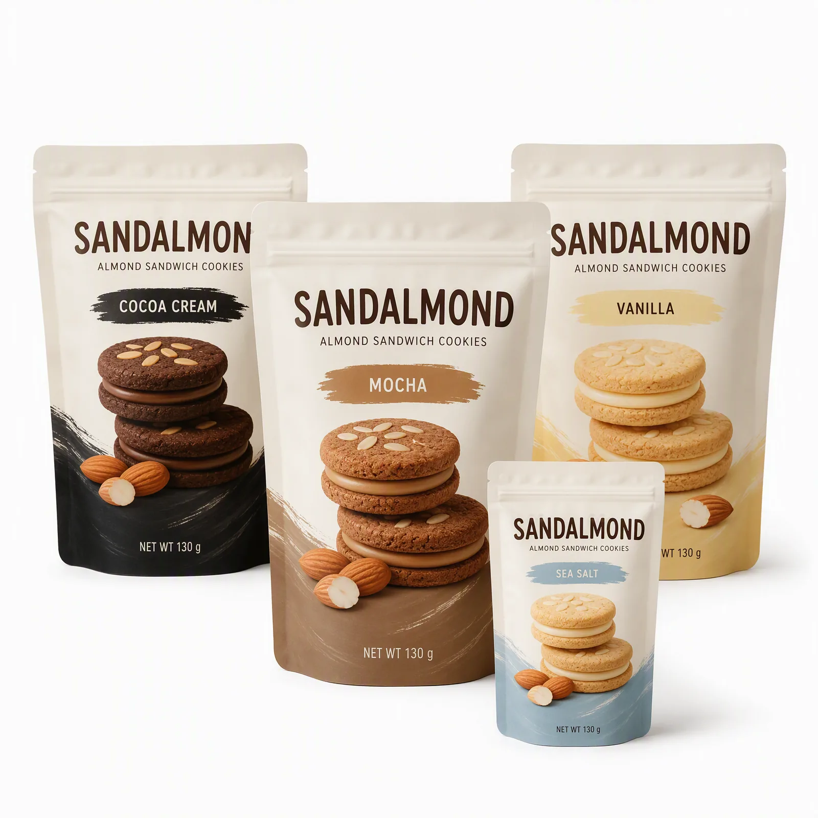 almond sandwich cookies pouch artwork SP-SN455