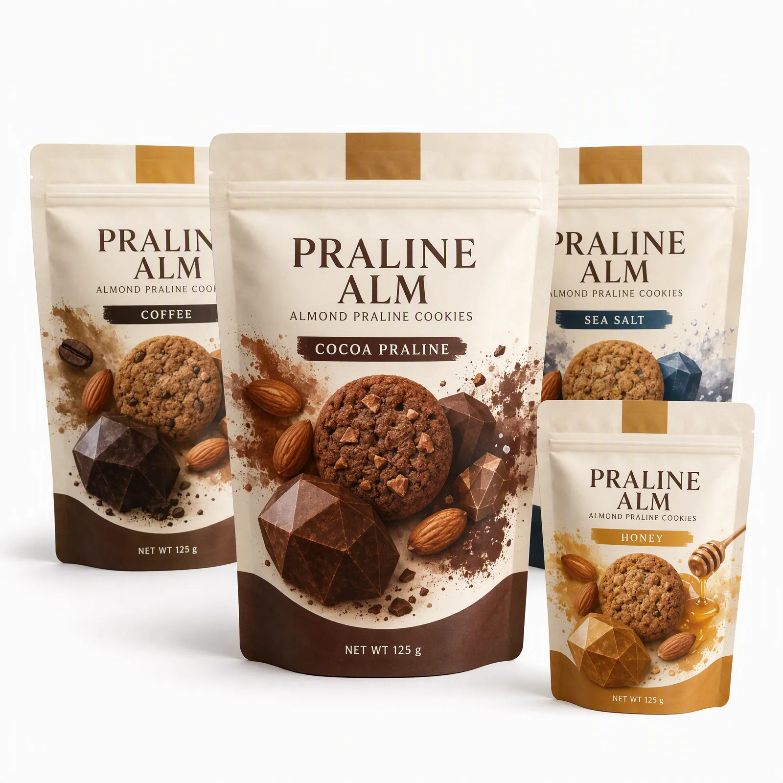 almond praline cookies pouch artwork SP-SN458