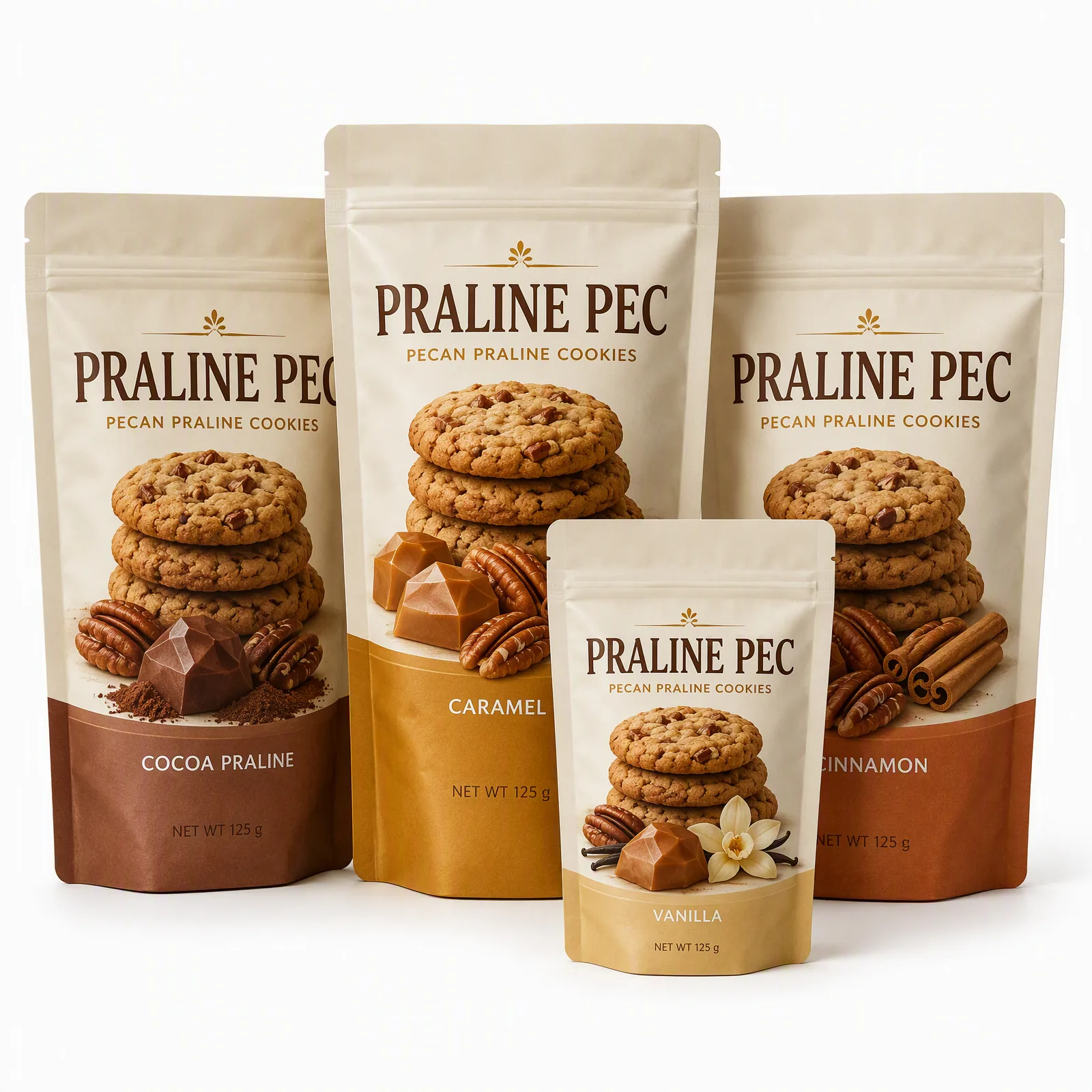 pecan praline cookies pouch artwork SP-SN459