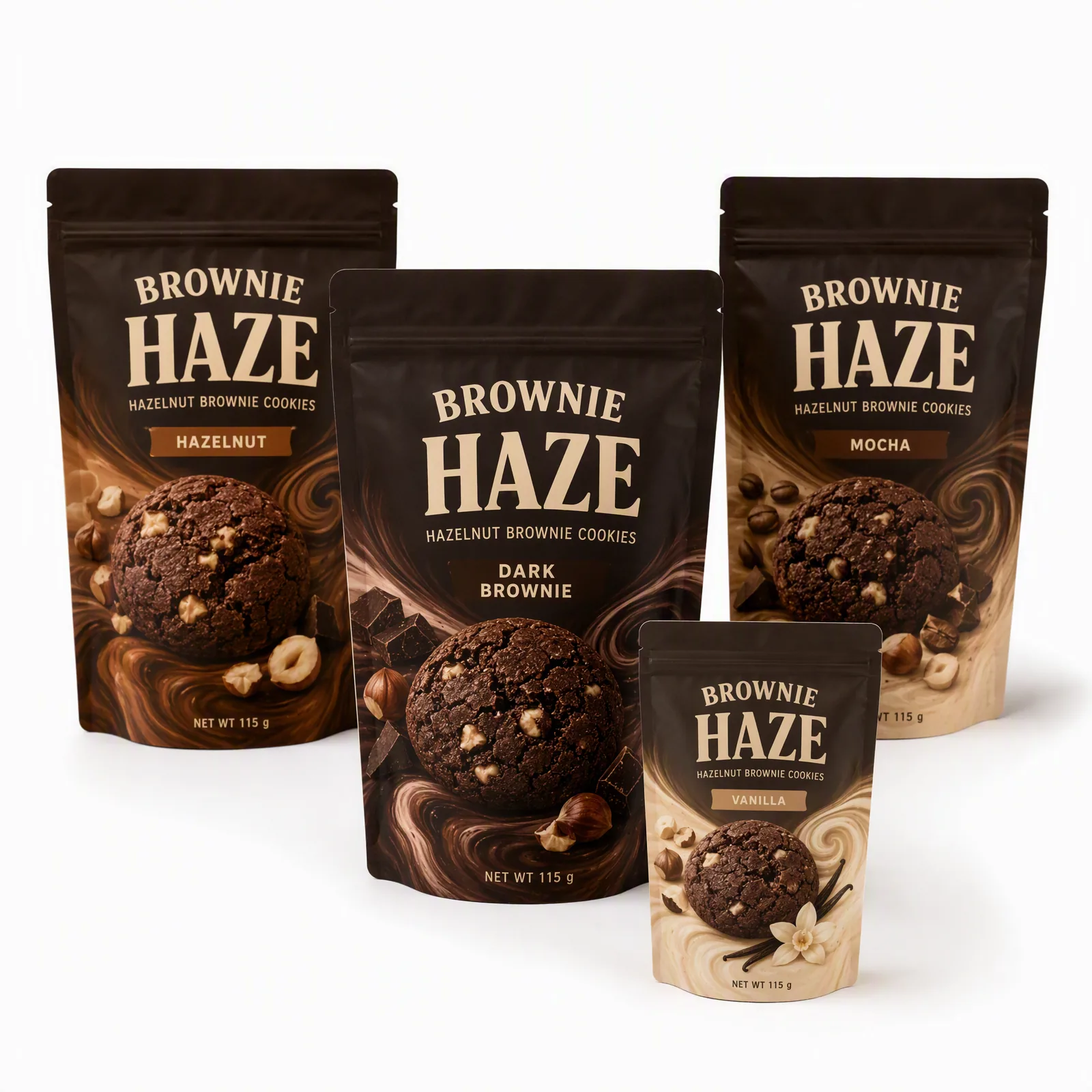 hazelnut brownie cookies pouch artwork SP-SN464