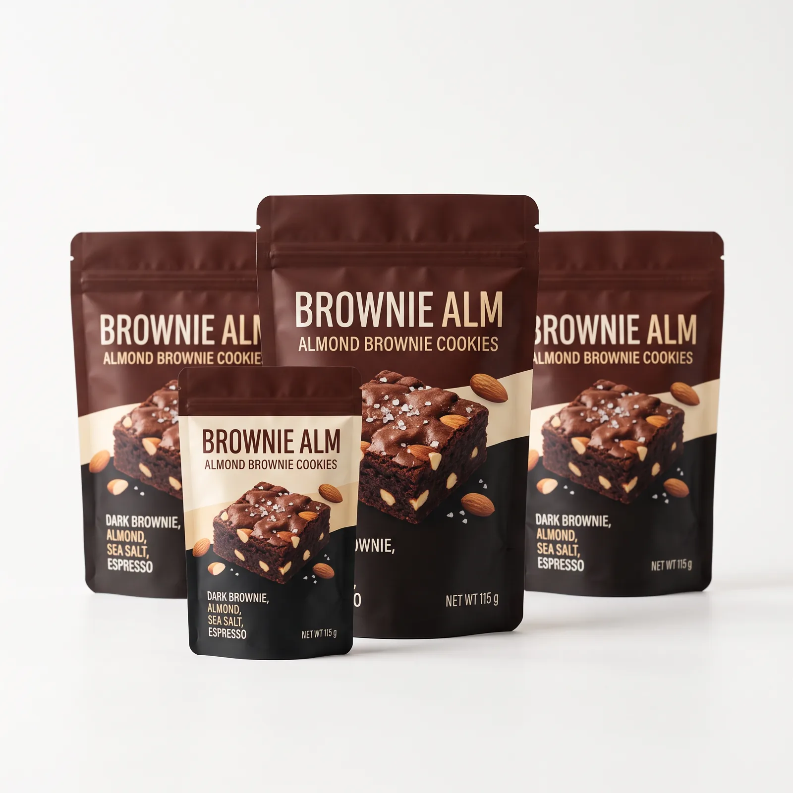 almond brownie cookies pouch artwork SP-SN467