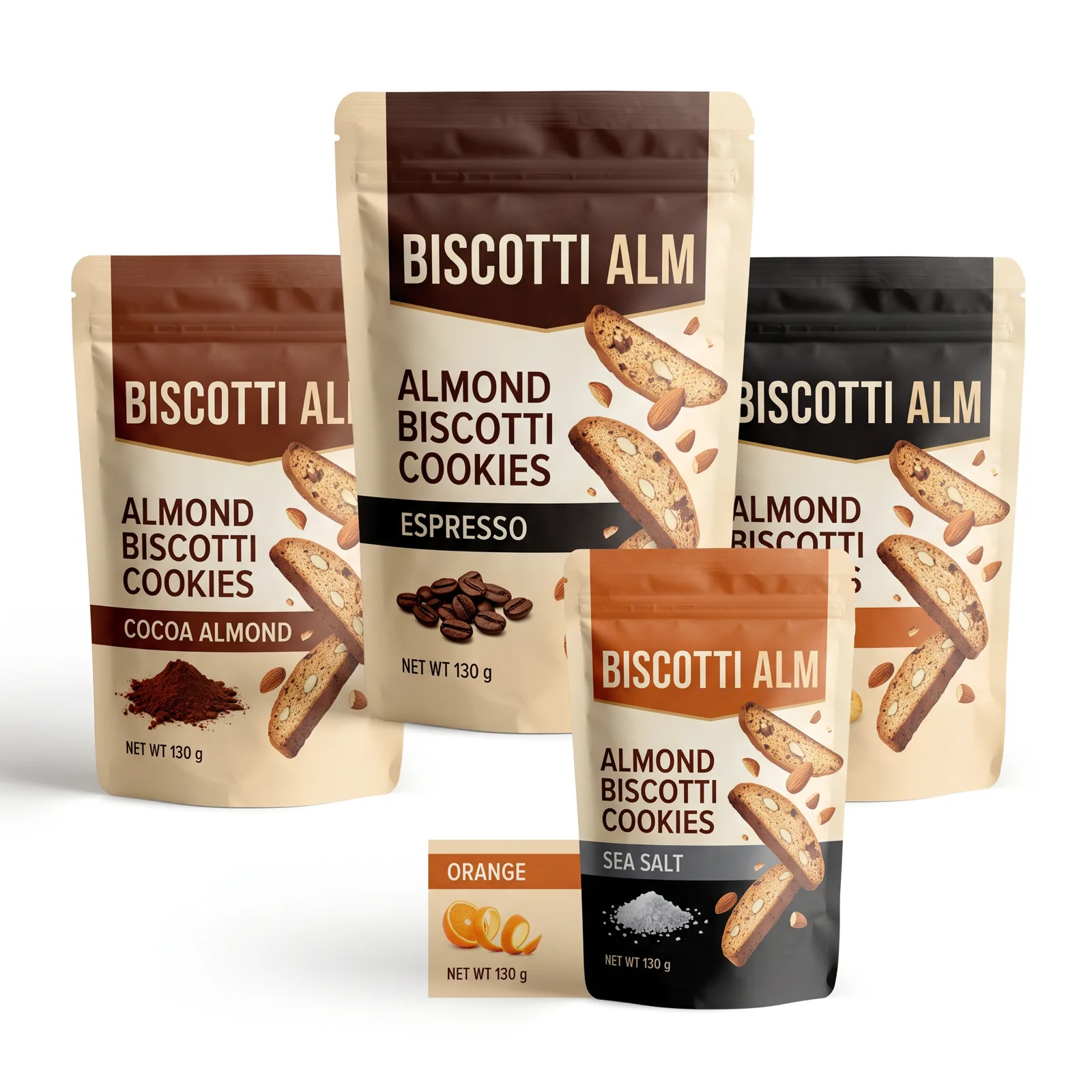 almond biscotti cookies pouch artwork SP-SN470