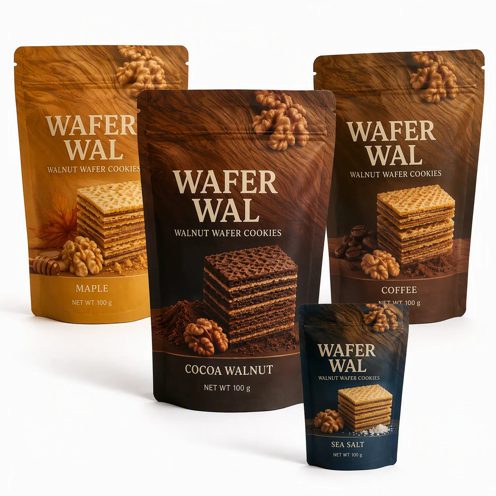 walnut wafer cookies pouch artwork SP-SN474