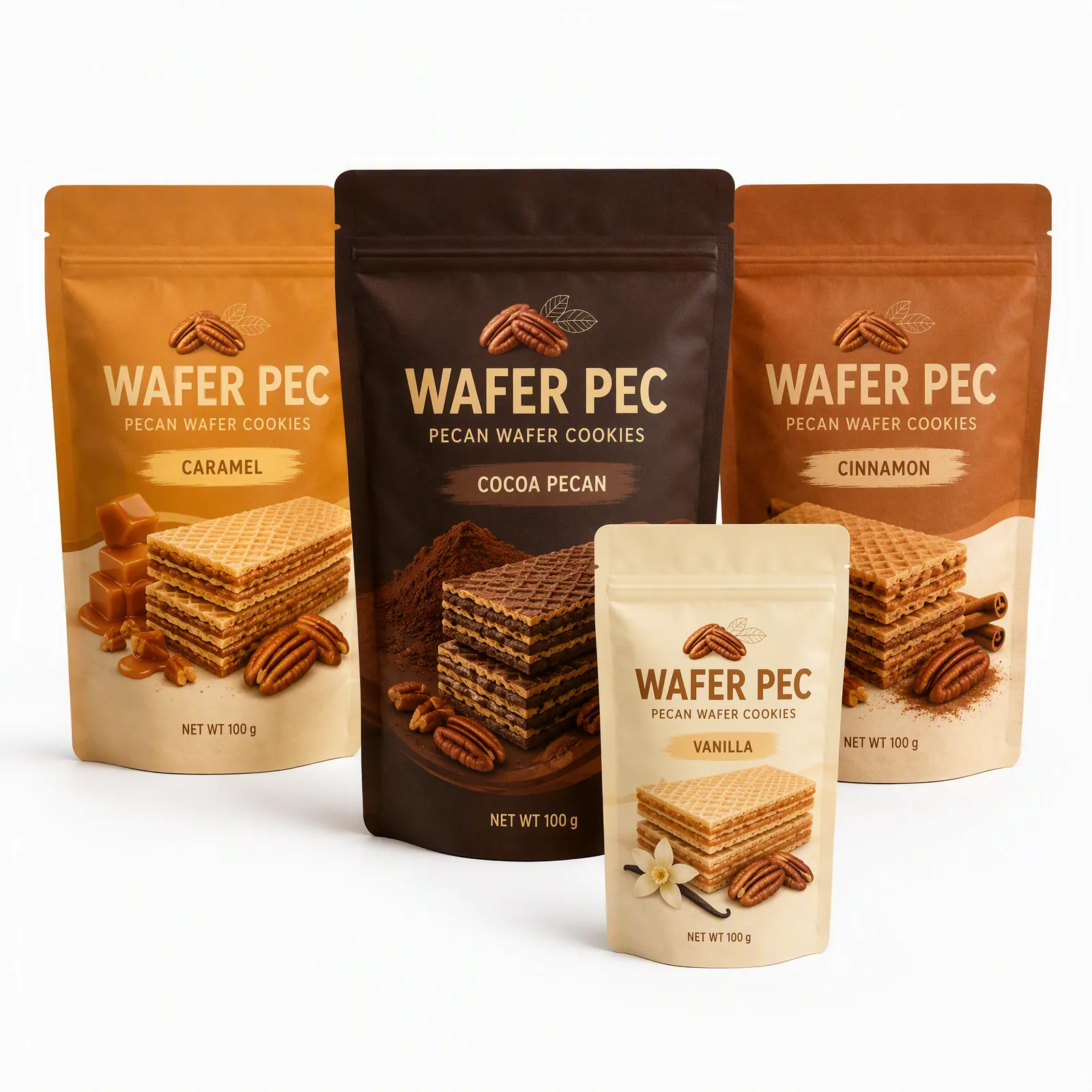 pecan wafer cookies pouch artwork SP-SN475