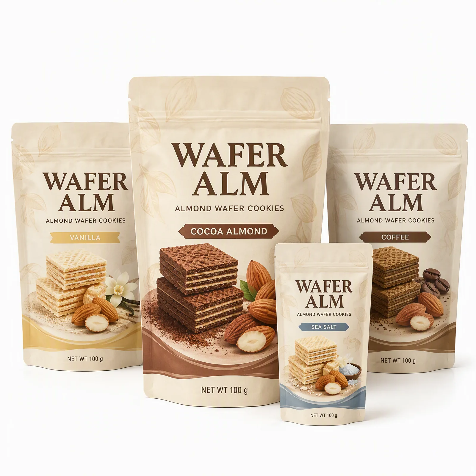 almond wafer cookies pouch artwork SP-SN476