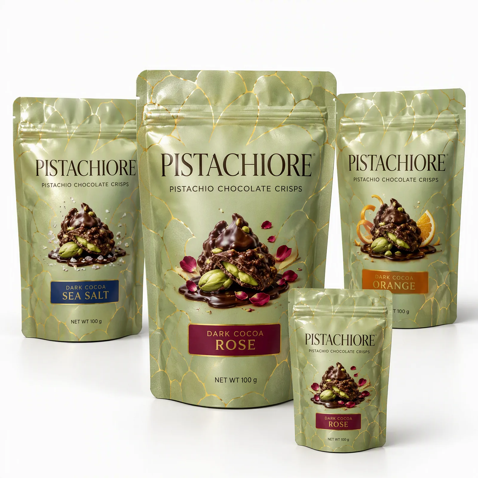 pistachio chocolate crisps pouch artwork SP-SN487