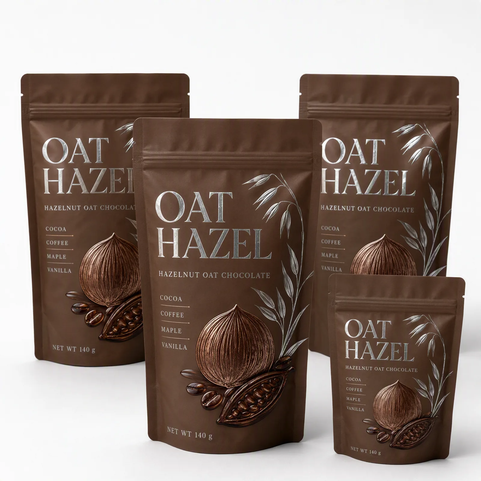 hazelnut oat chocolate bites pouch artwork SP-SN490