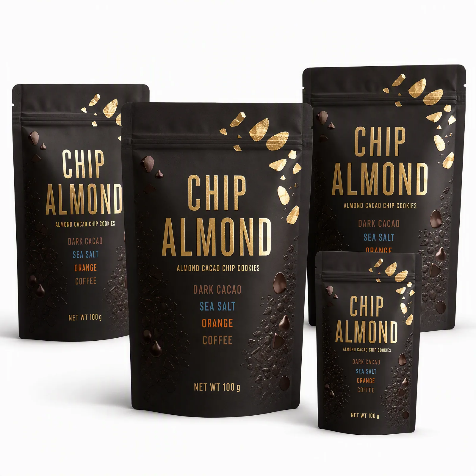 almond cacao chip cookies pouch artwork SP-SN494