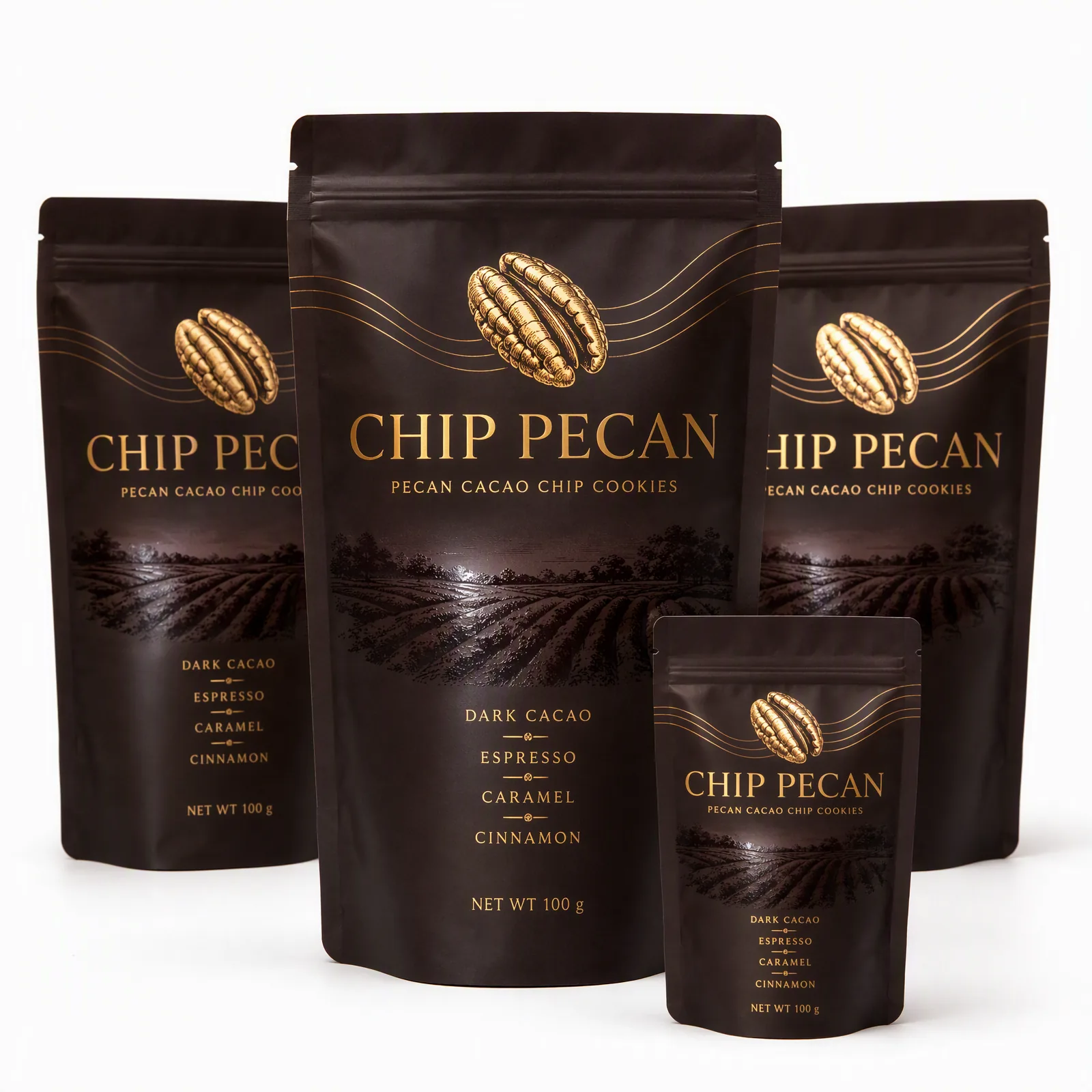 pecan cacao chip cookies pouch artwork SP-SN495