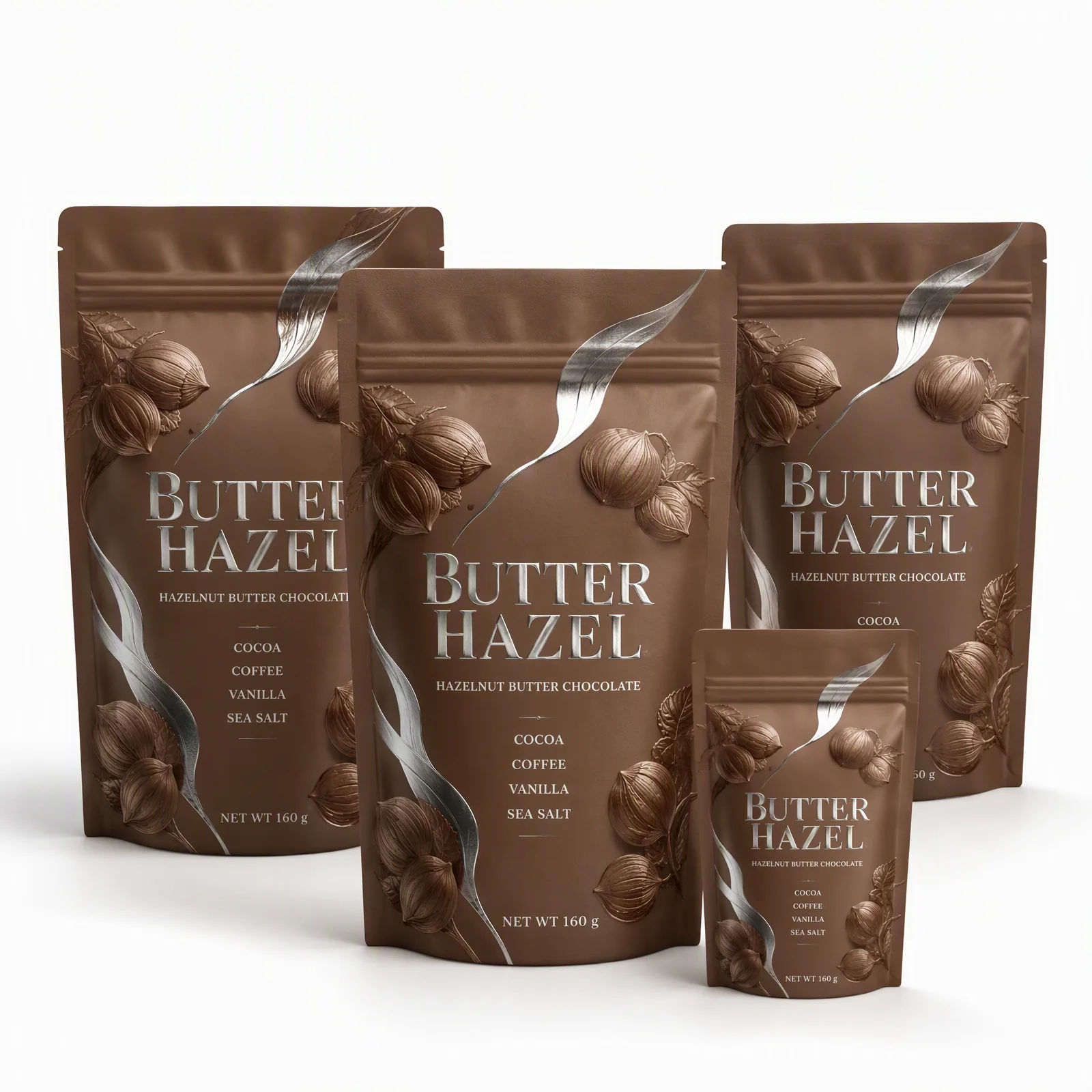 hazelnut butter chocolate bites pouch artwork SP-SN499