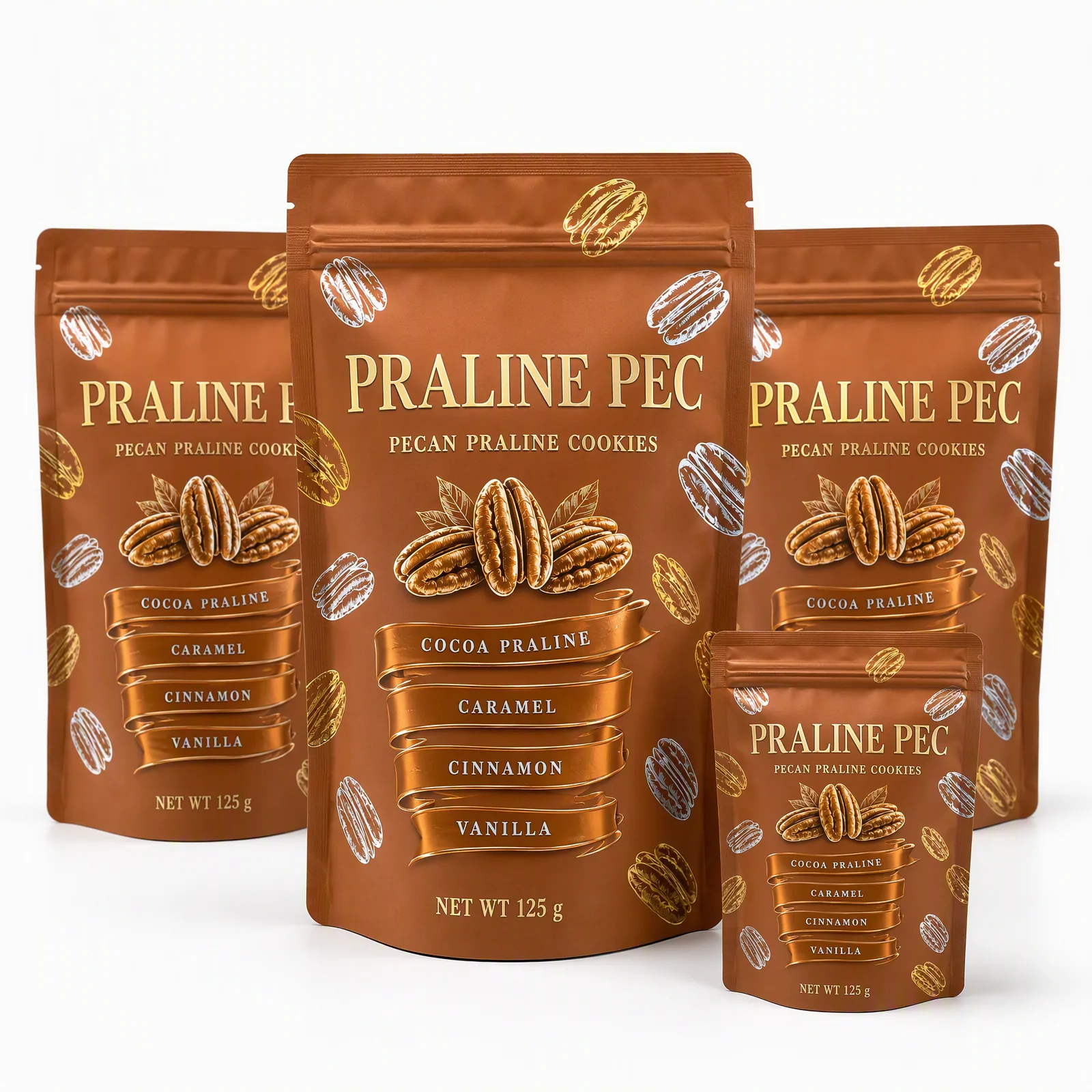 pecan praline cookies pouch artwork SP-SN506