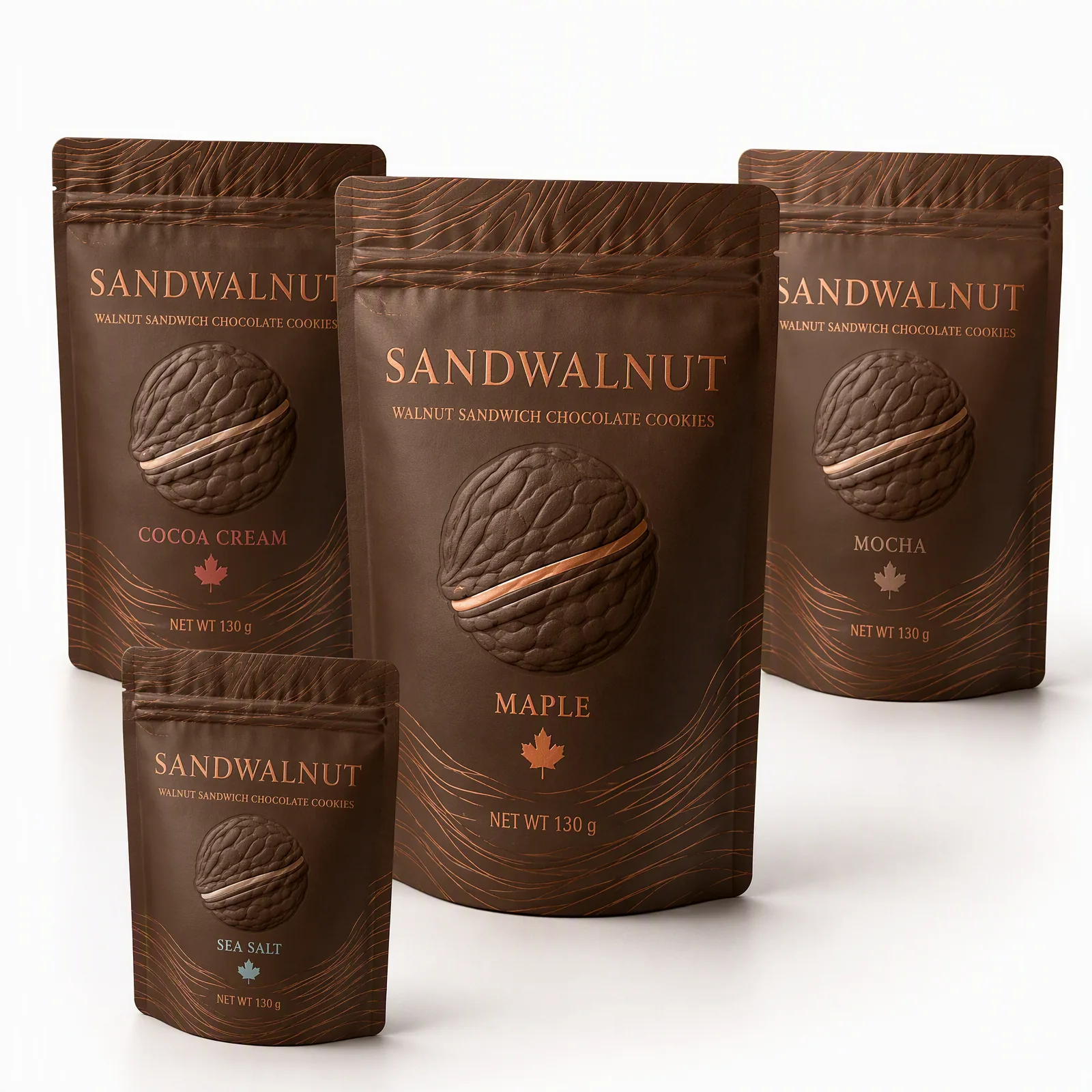walnut sandwich chocolate cookies pouch artwork SP-SN515