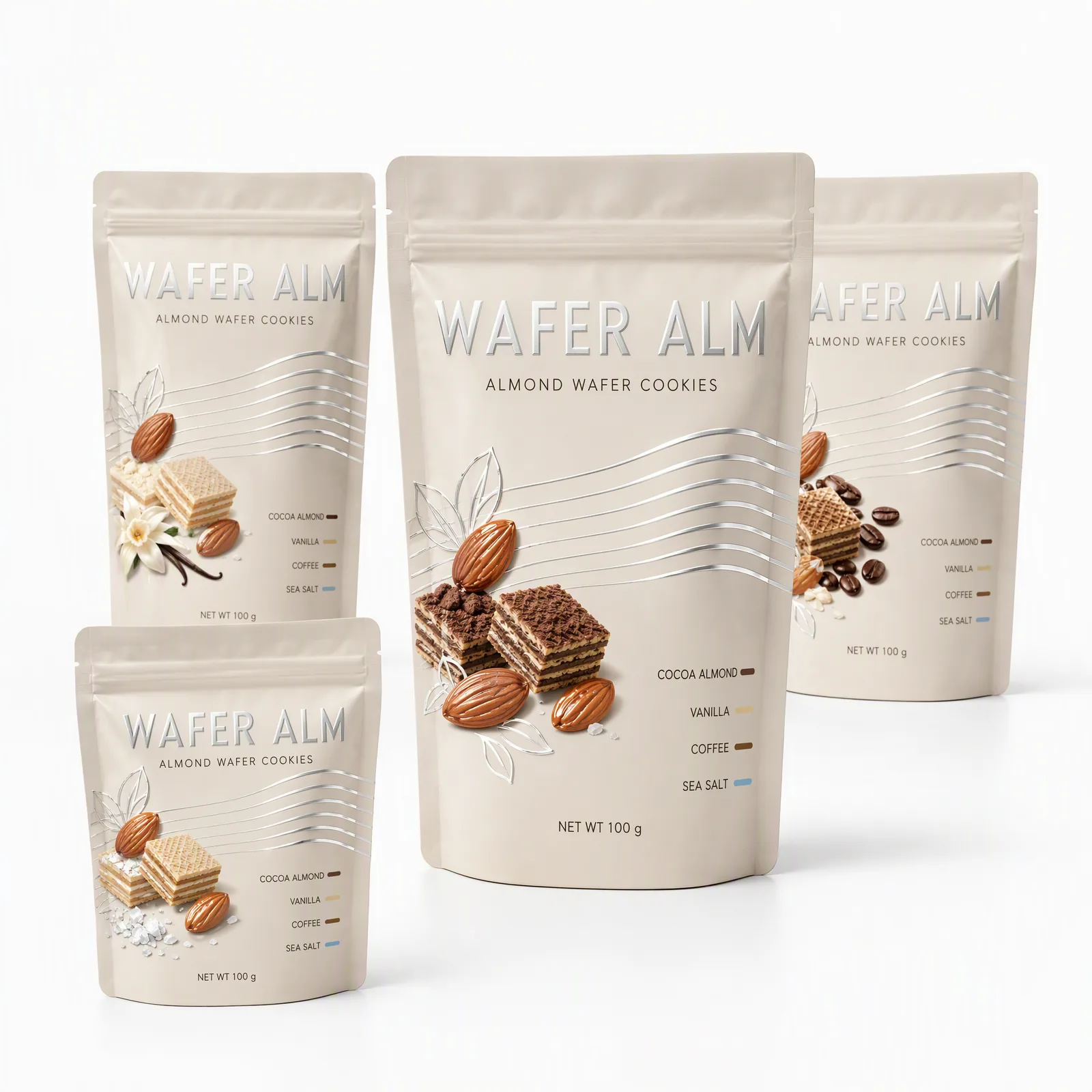 almond wafer cookies pouch artwork SP-SN525