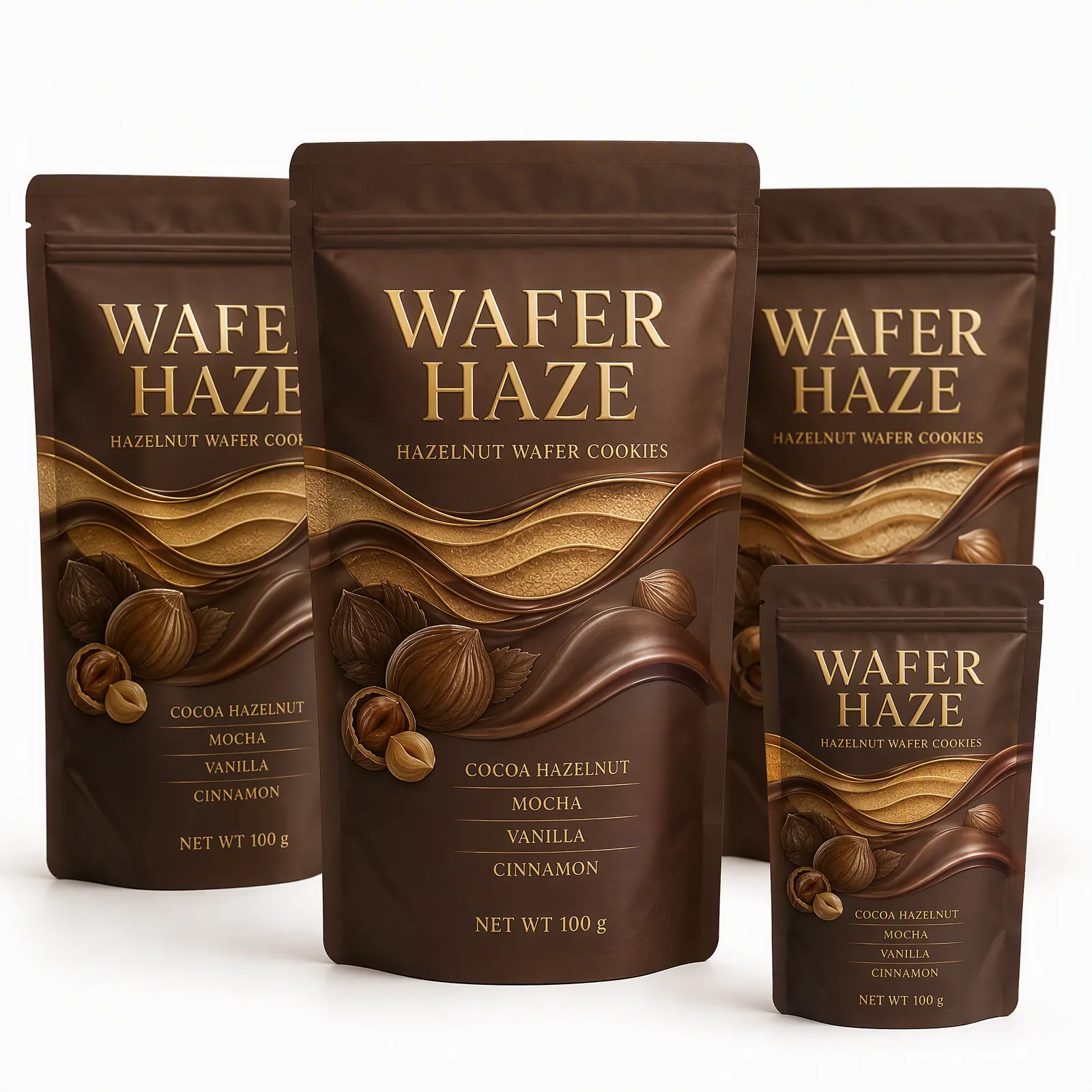 hazelnut wafer cookies pouch artwork SP-SN526