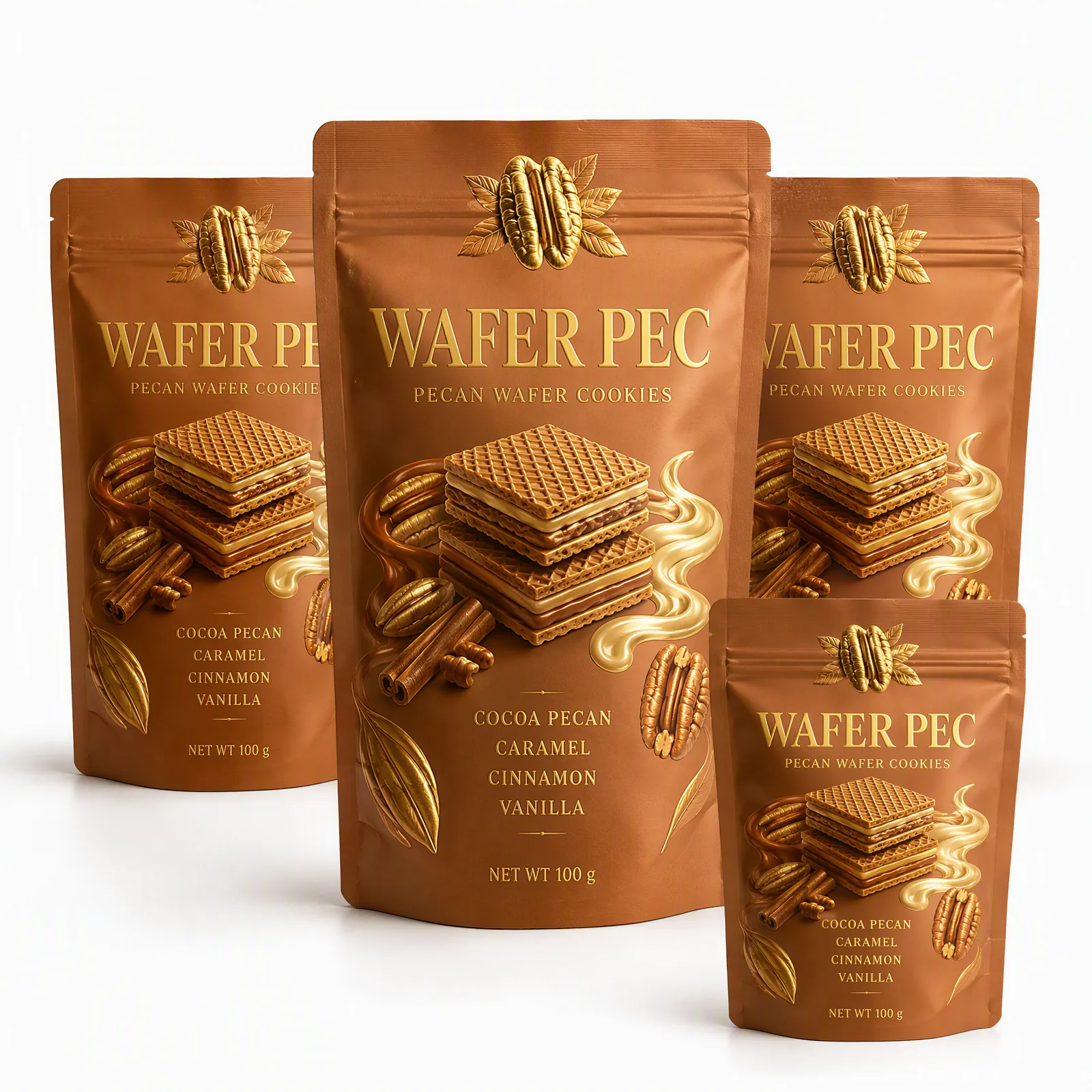 pecan wafer cookies pouch artwork SP-SN527