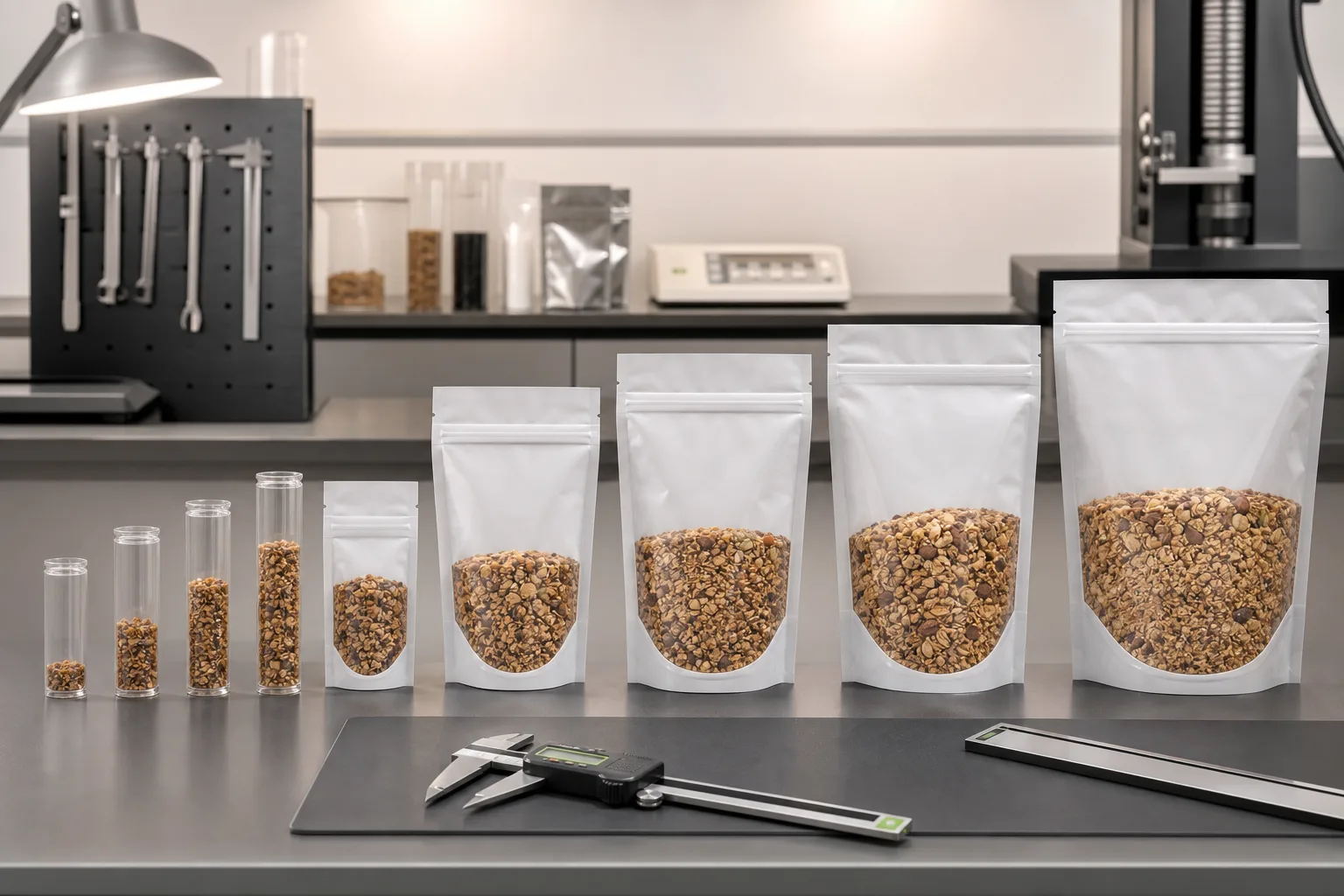 Snack Pouch Size Chart & Capacity Starting Points visual reference