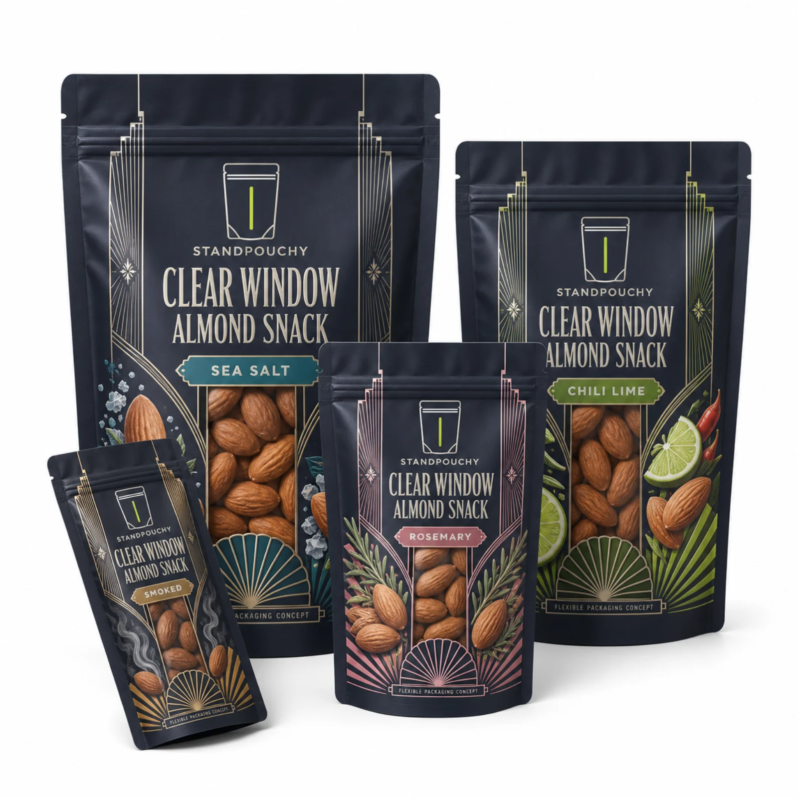 Clear Window Almond Snack Pouch